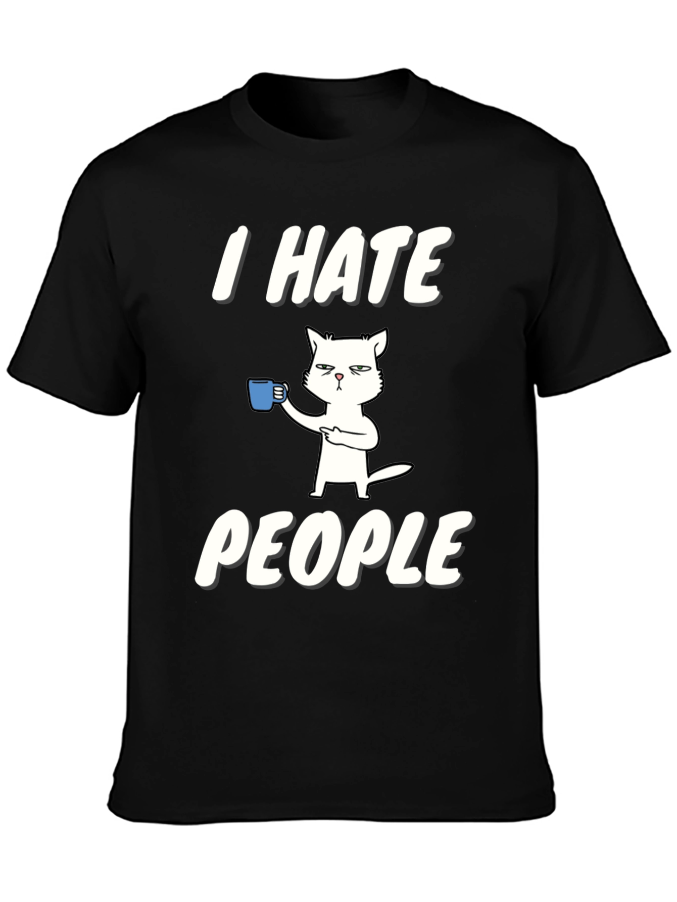 I Hate People Cat T-Shirt