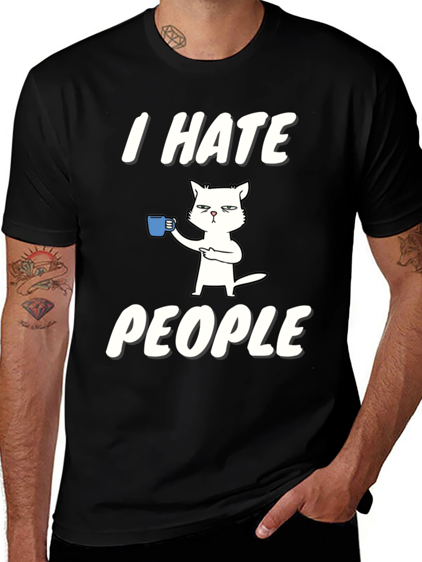 I Hate People Cat T-Shirt