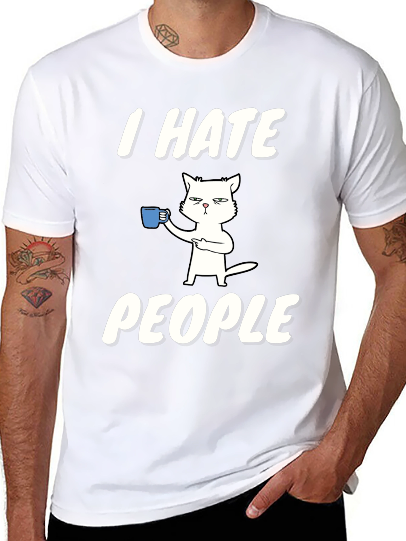 I Hate People Cat T-Shirt