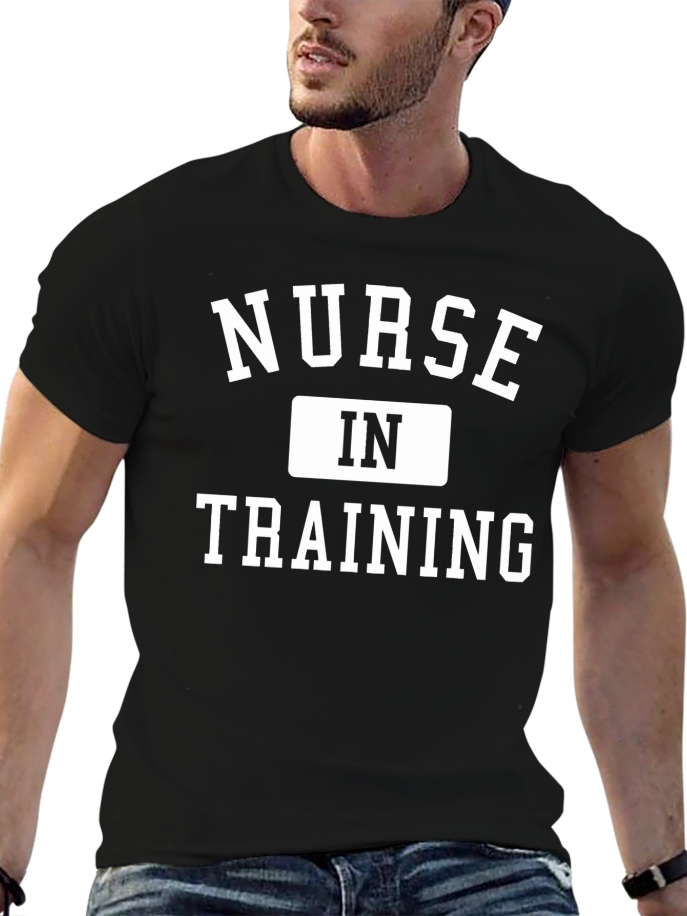 Nurse In Training Graphic Tee - Black