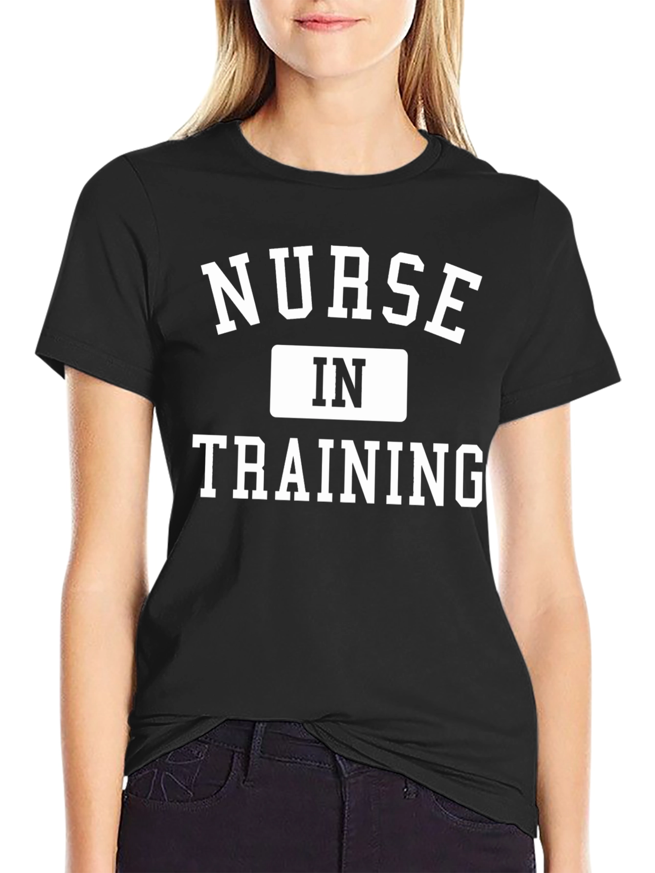 Nurse In Training Graphic Tee - Black