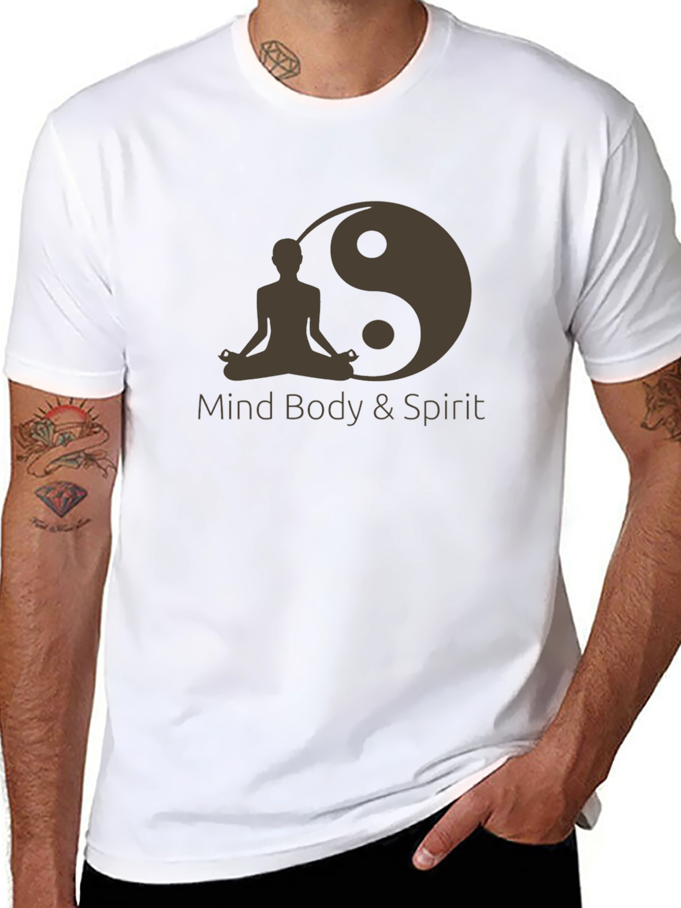 Mind Body Spirit Yin Yang Graphic Tee