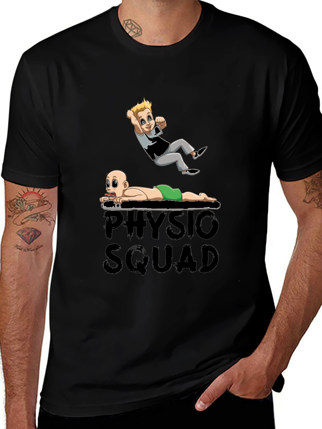 Physio Squad Cartoon Graphic T-Shirt