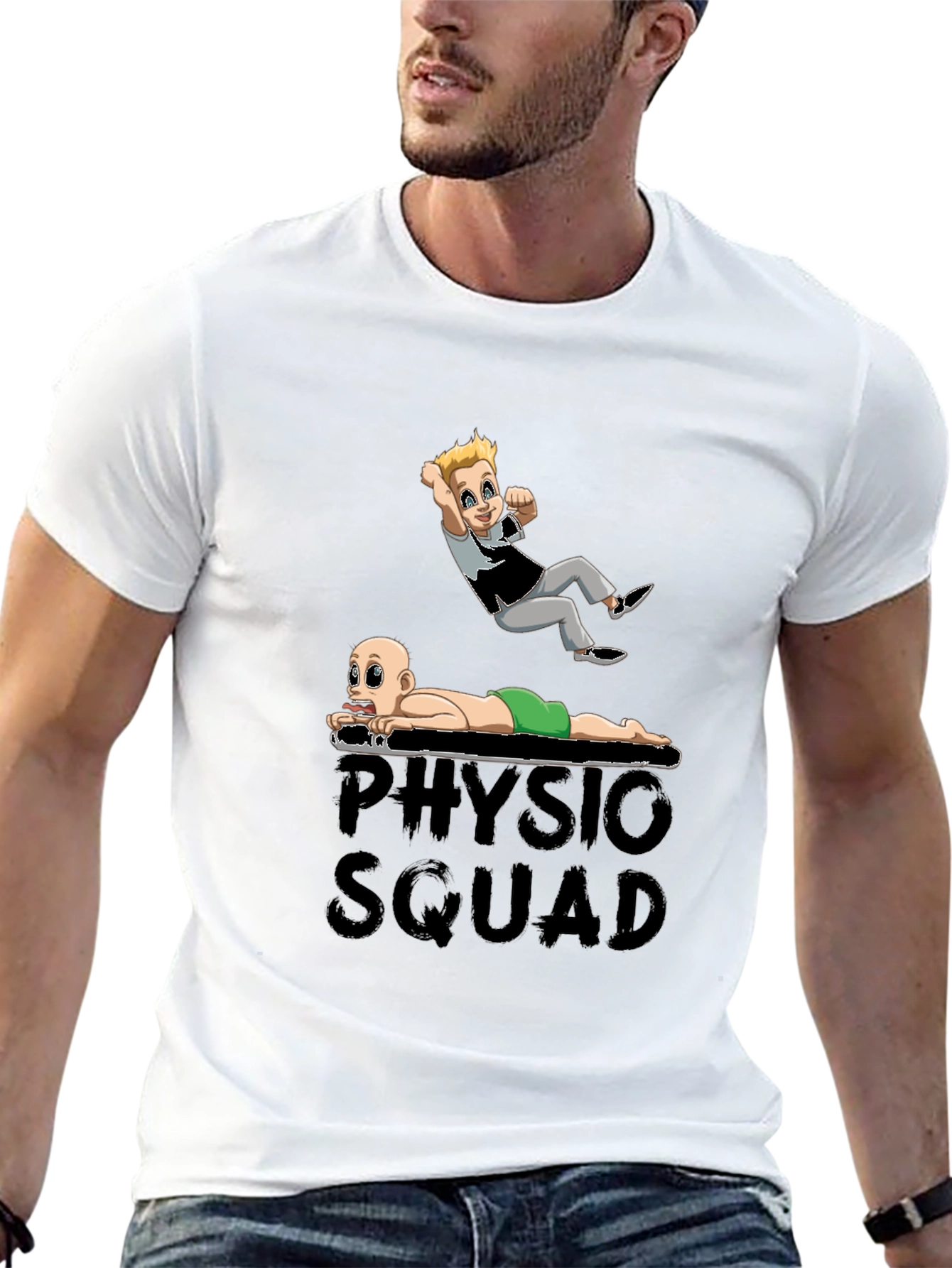 Physio Squad Cartoon Graphic T-Shirt