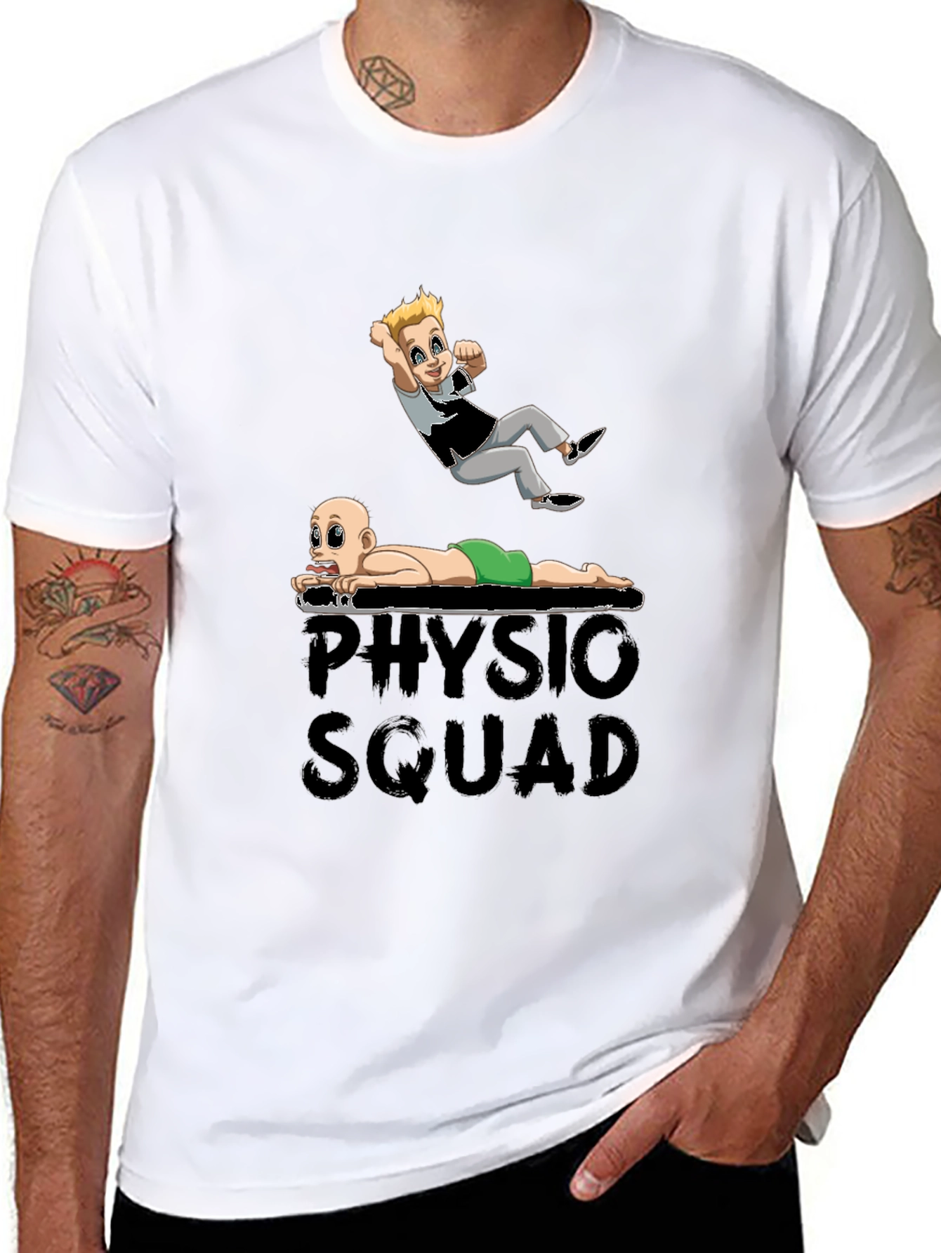 Physio Squad Cartoon Graphic T-Shirt