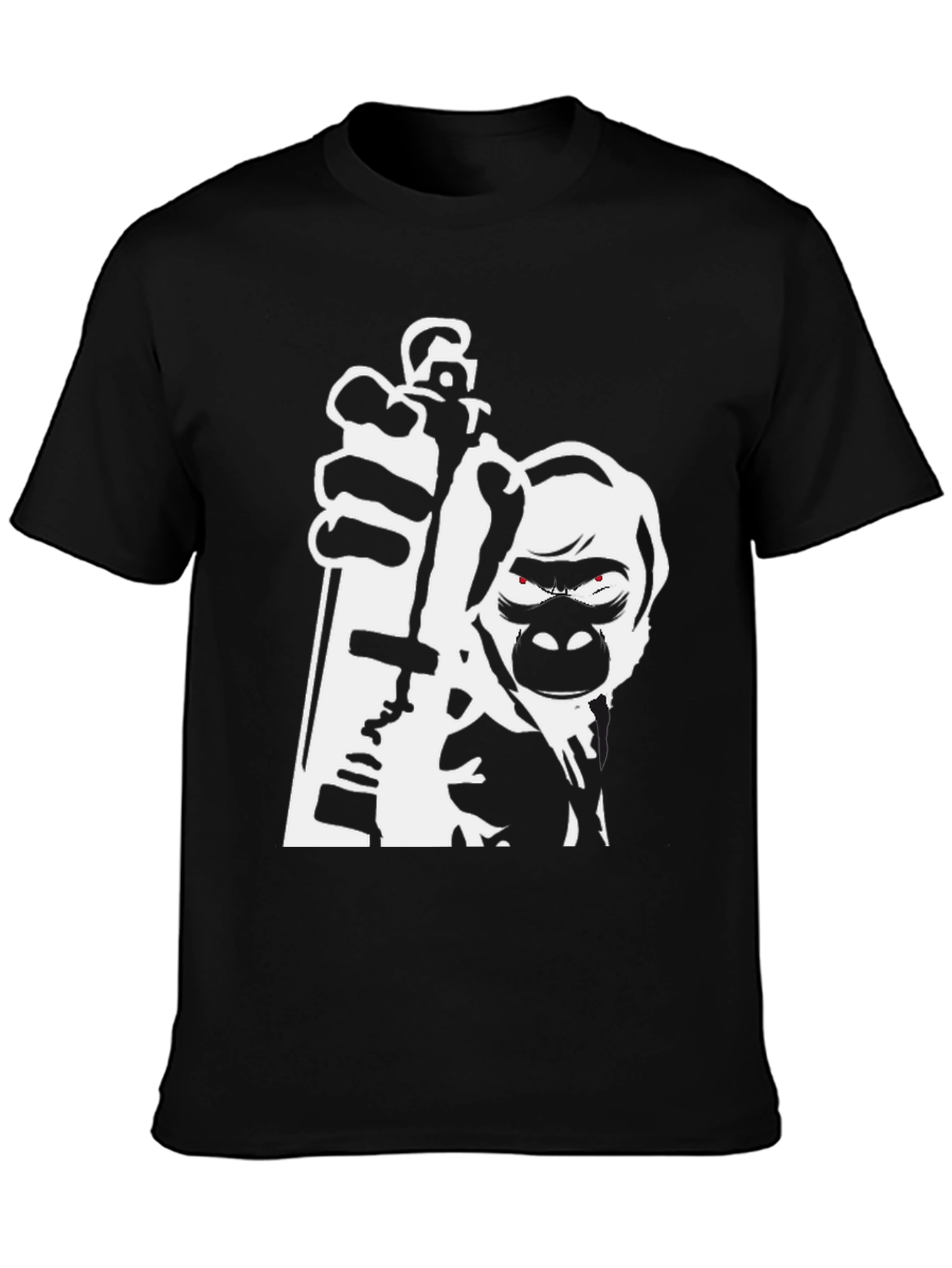 Gorilla Graffiti Artist Black T-Shirt
