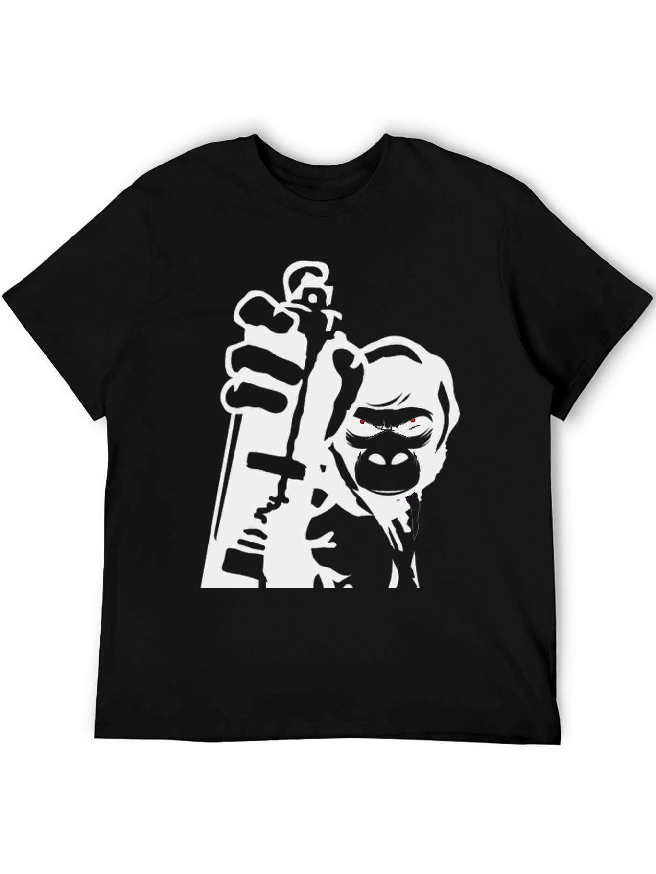 Gorilla Graffiti Artist Black T-Shirt
