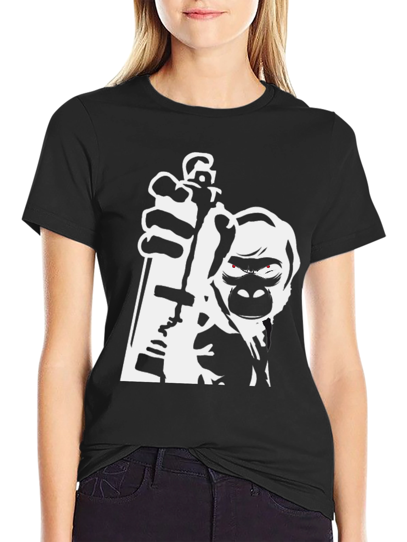 Gorilla Graffiti Artist Black T-Shirt