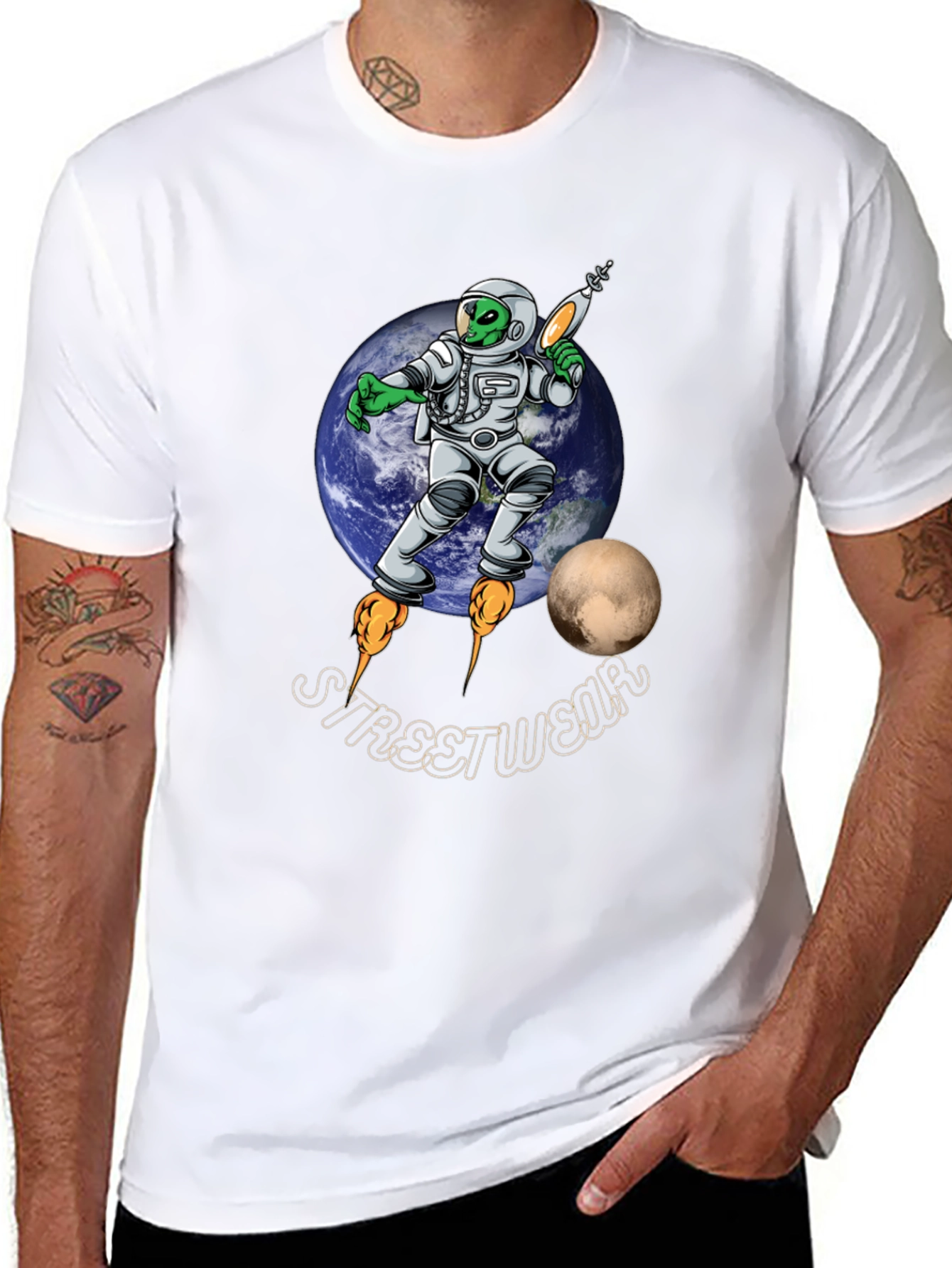 Alien Astronaut Streetwear T-Shirt