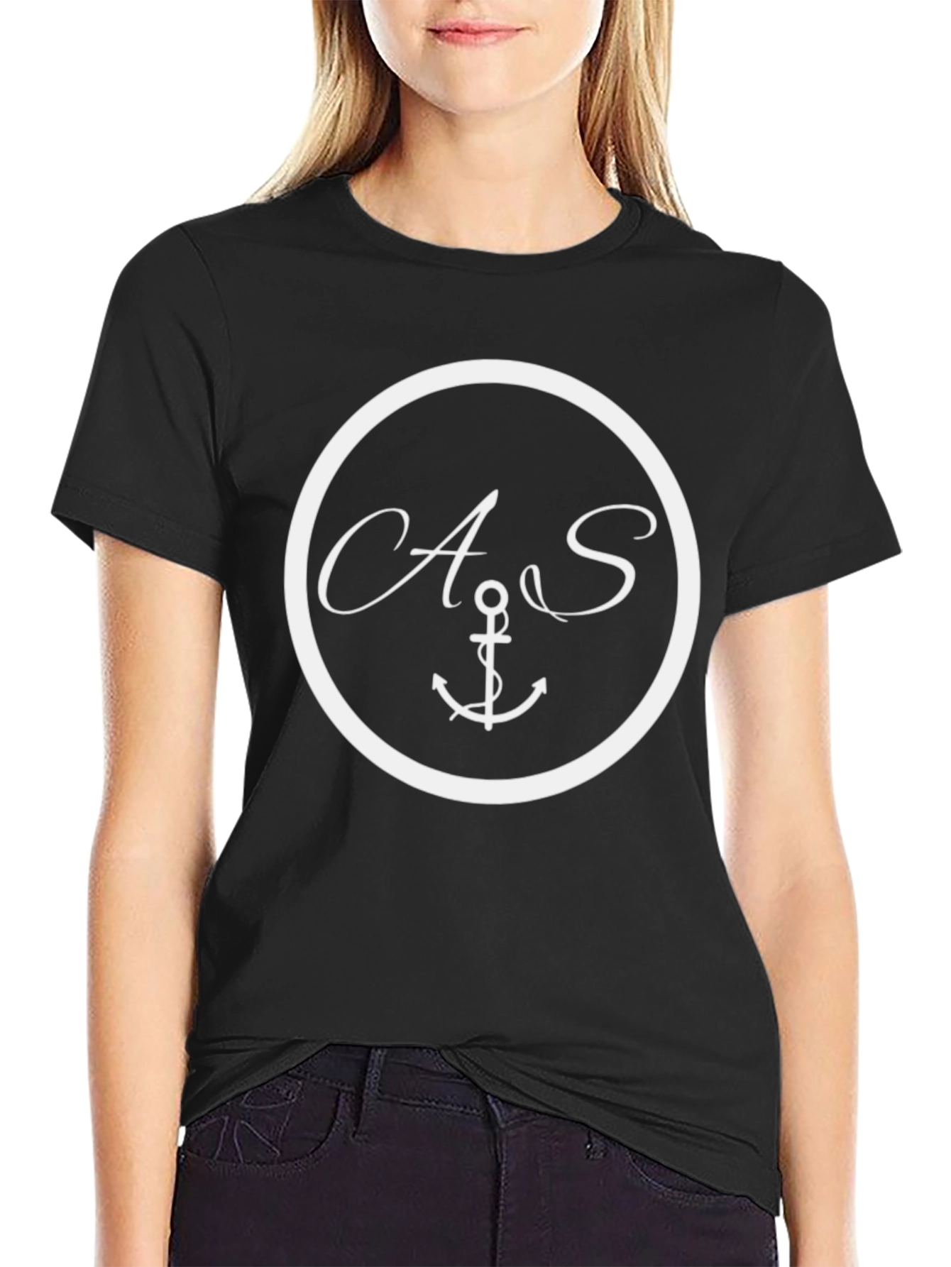 Nautical Anchor Initial T-Shirt