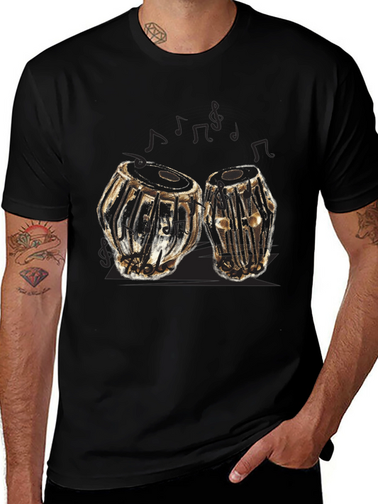 Tabla Drums Graphic T-Shirt - Music Lover Tee