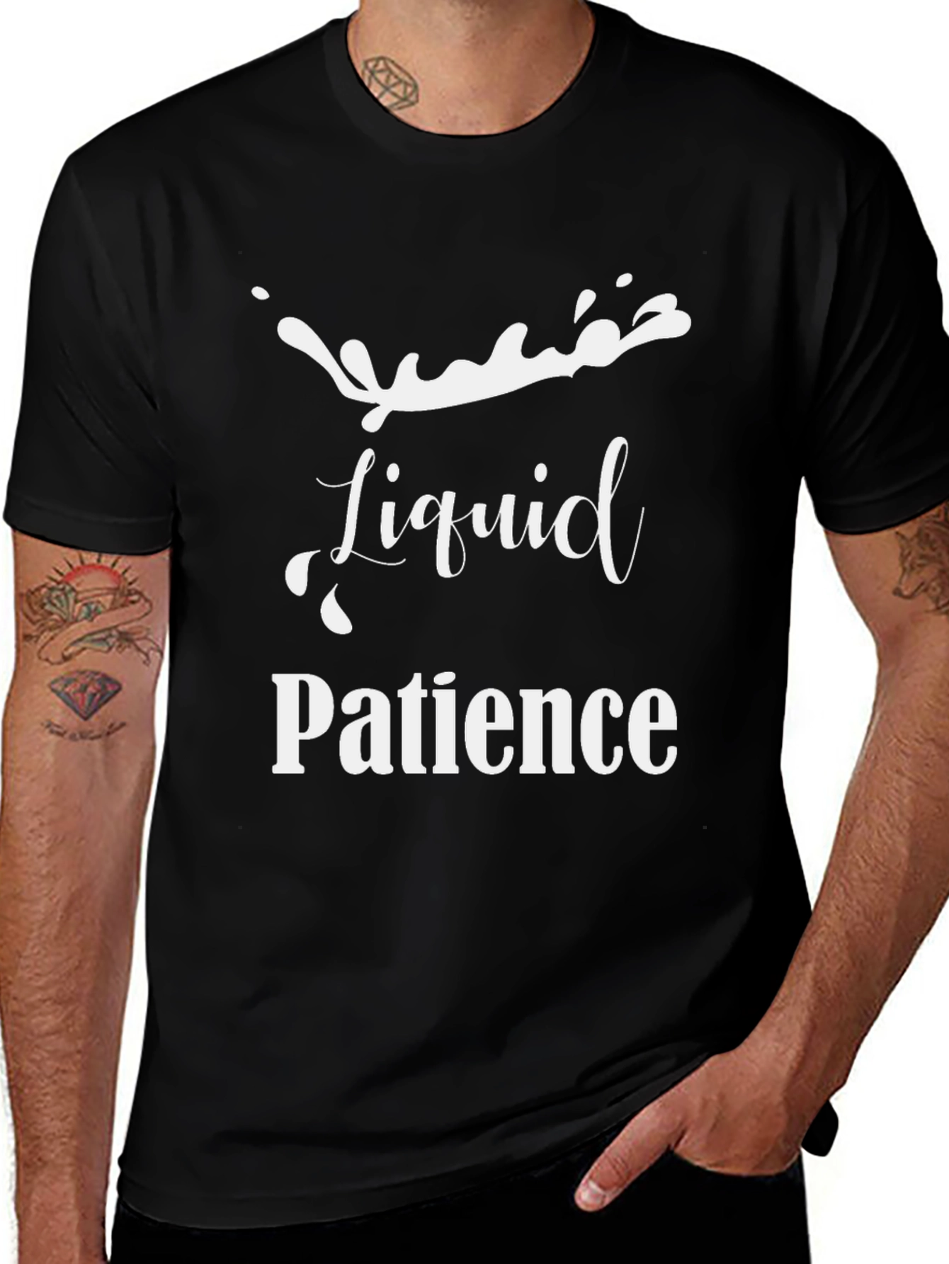 Liquid Patience Graphic T-Shirt - Black