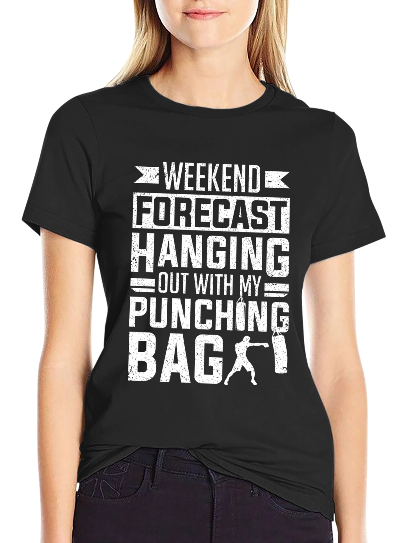 Weekend Forecast Punching Bag Graphic Tee