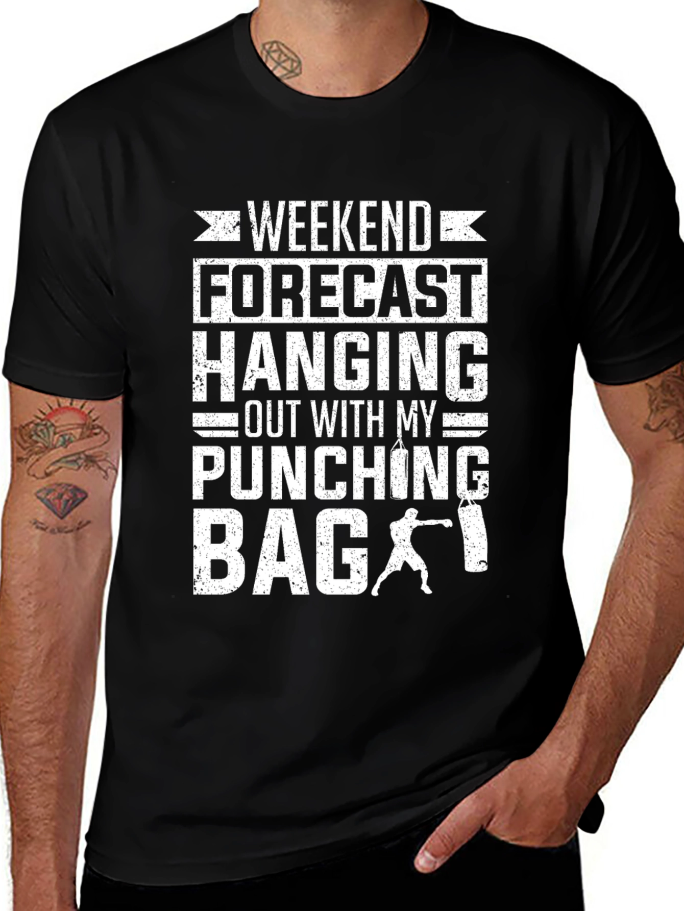 Weekend Forecast Punching Bag Graphic Tee