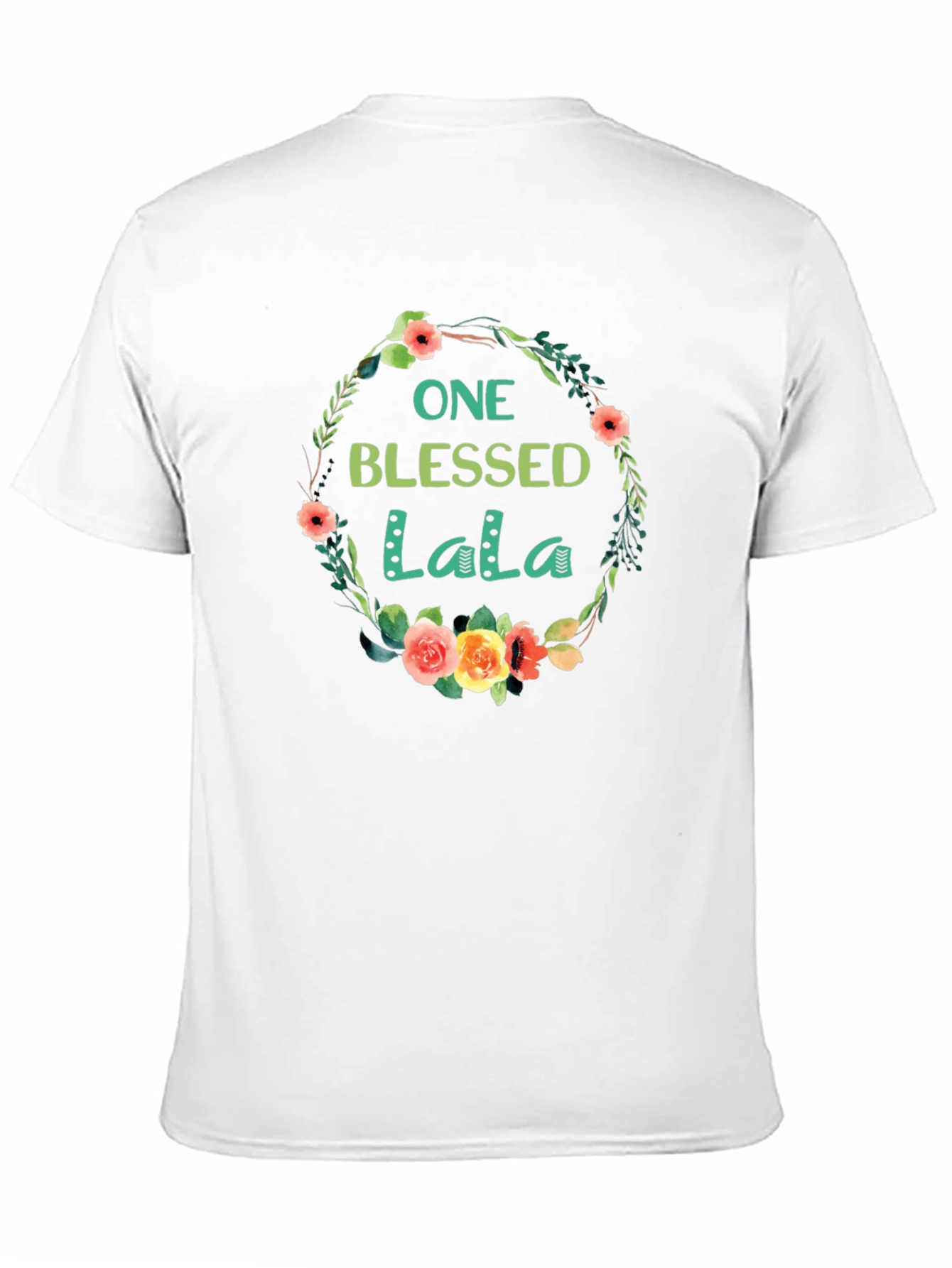 Blessed LaLa Floral Wreath T-Shirt