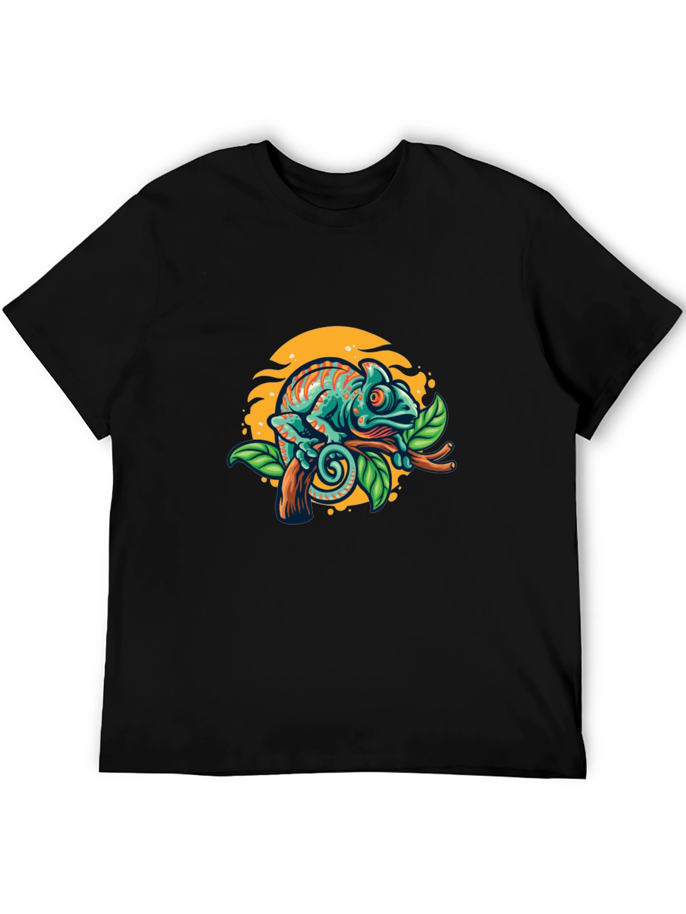 Chameleon Graphic T-Shirt - Vibrant Reptile Tee