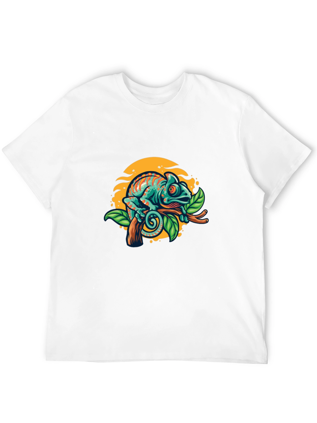 Chameleon Graphic T-Shirt - Vibrant Reptile Tee