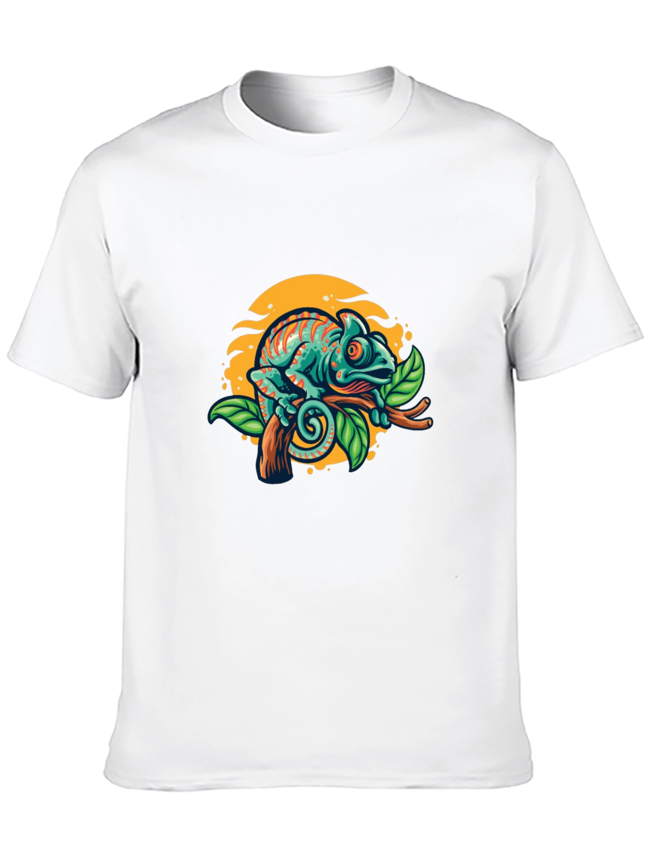 Chameleon Graphic T-Shirt - Vibrant Reptile Tee
