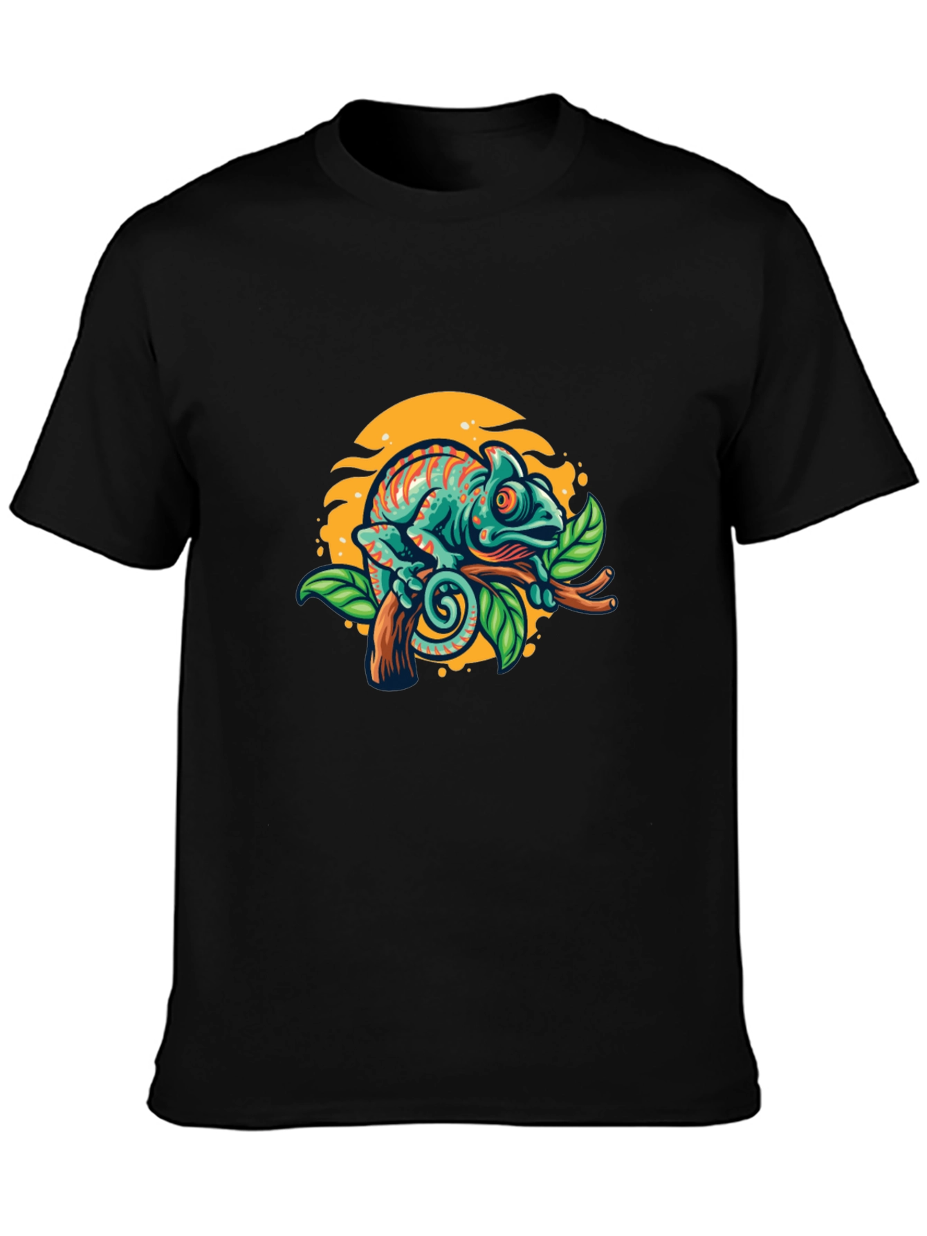 Chameleon Graphic T-Shirt - Vibrant Reptile Tee