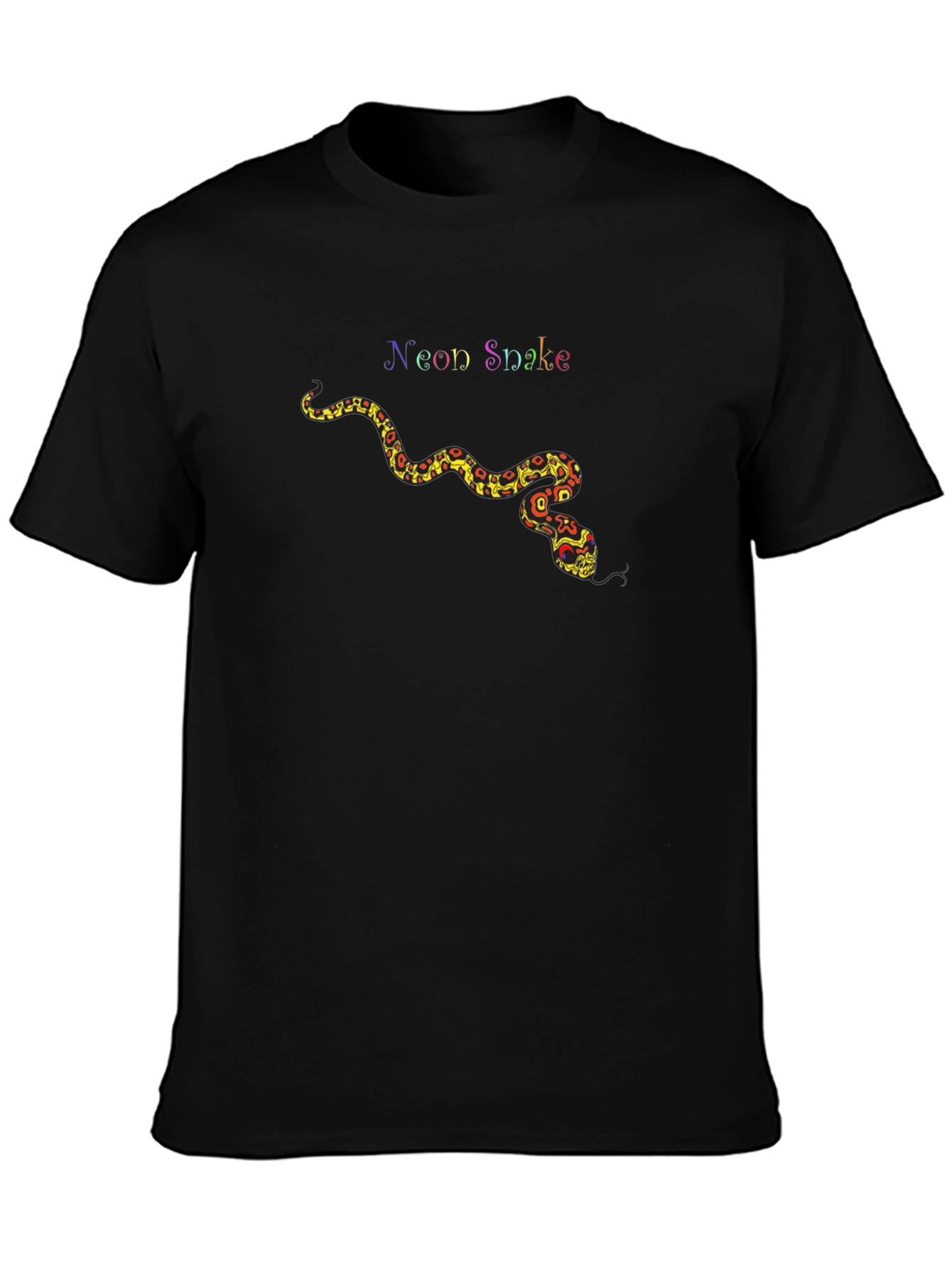 Neon Snake Graphic Tee - Unique Design