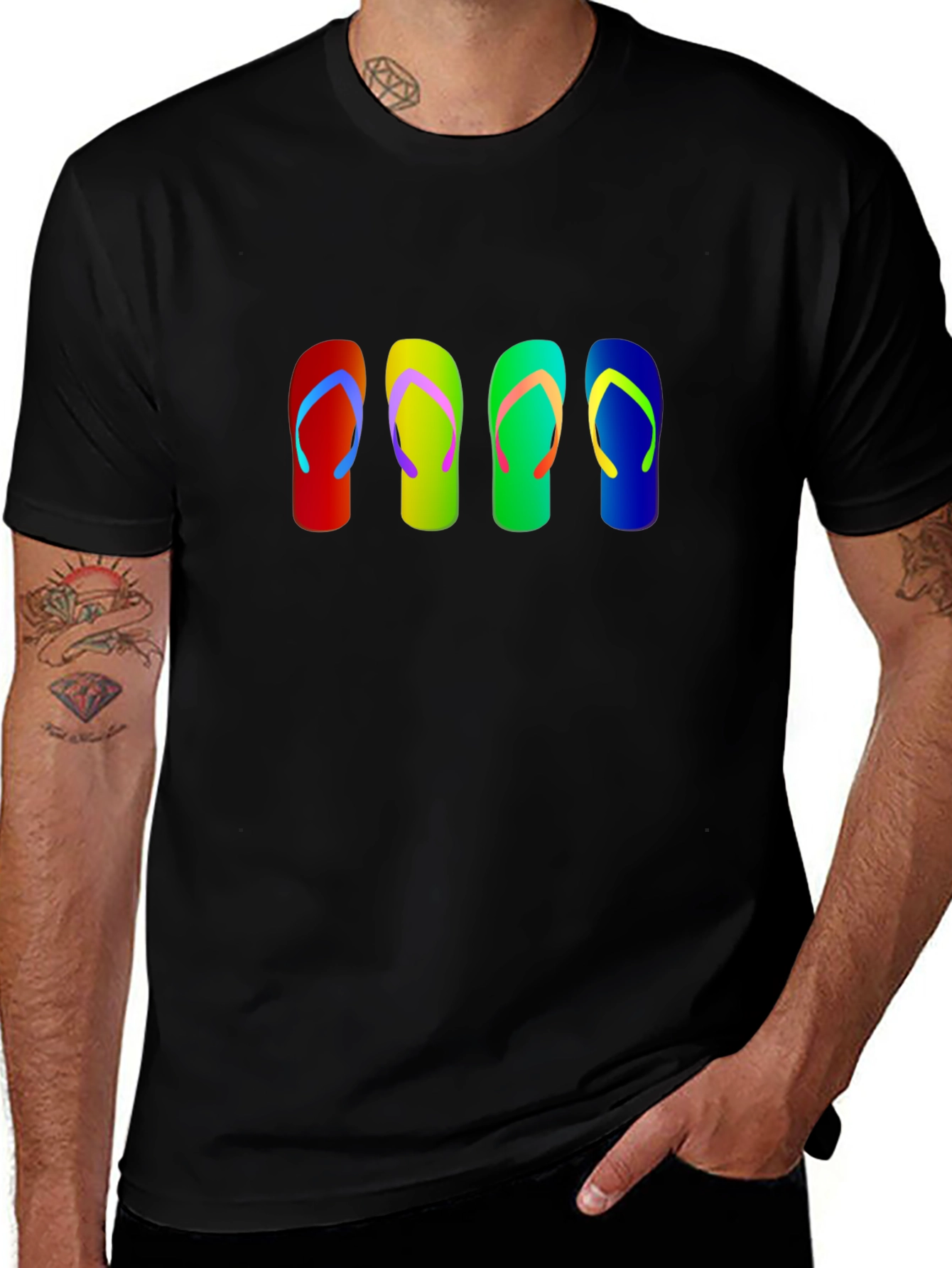 Funky Flip-Flop Graphic Tee - Beach Ready!