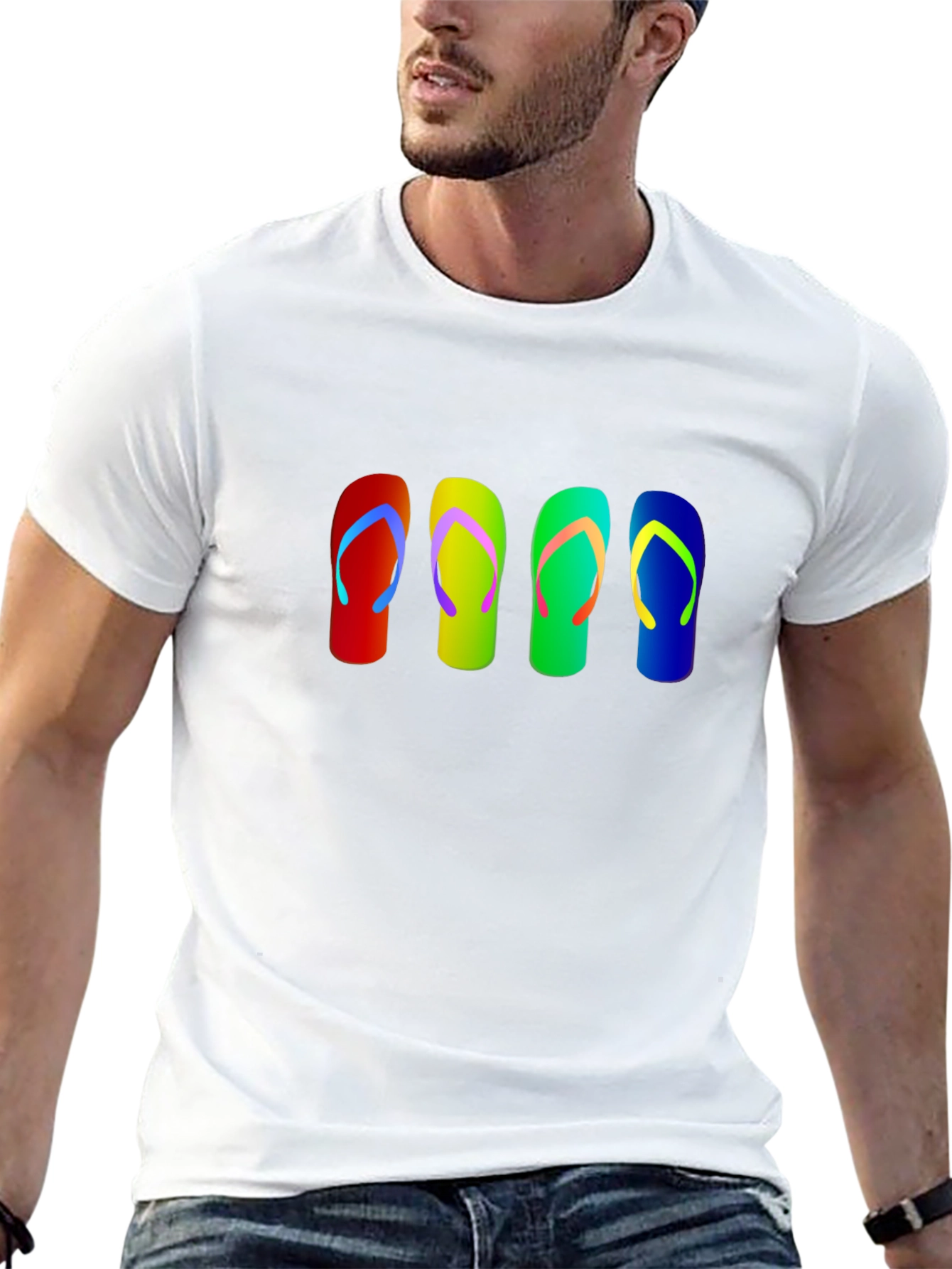 Funky Flip-Flop Graphic Tee - Beach Ready!