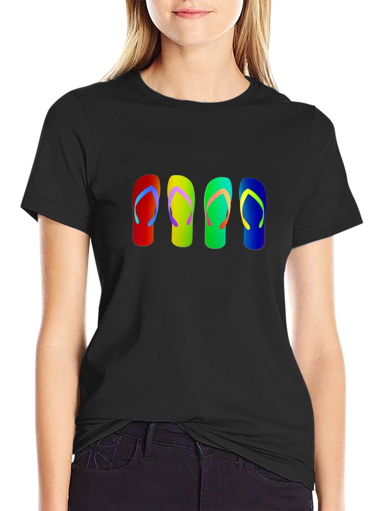 Funky Flip-Flop Graphic Tee - Beach Ready!