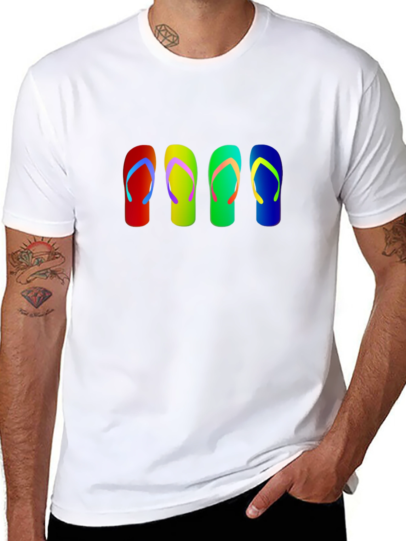 Funky Flip-Flop Graphic Tee - Beach Ready!