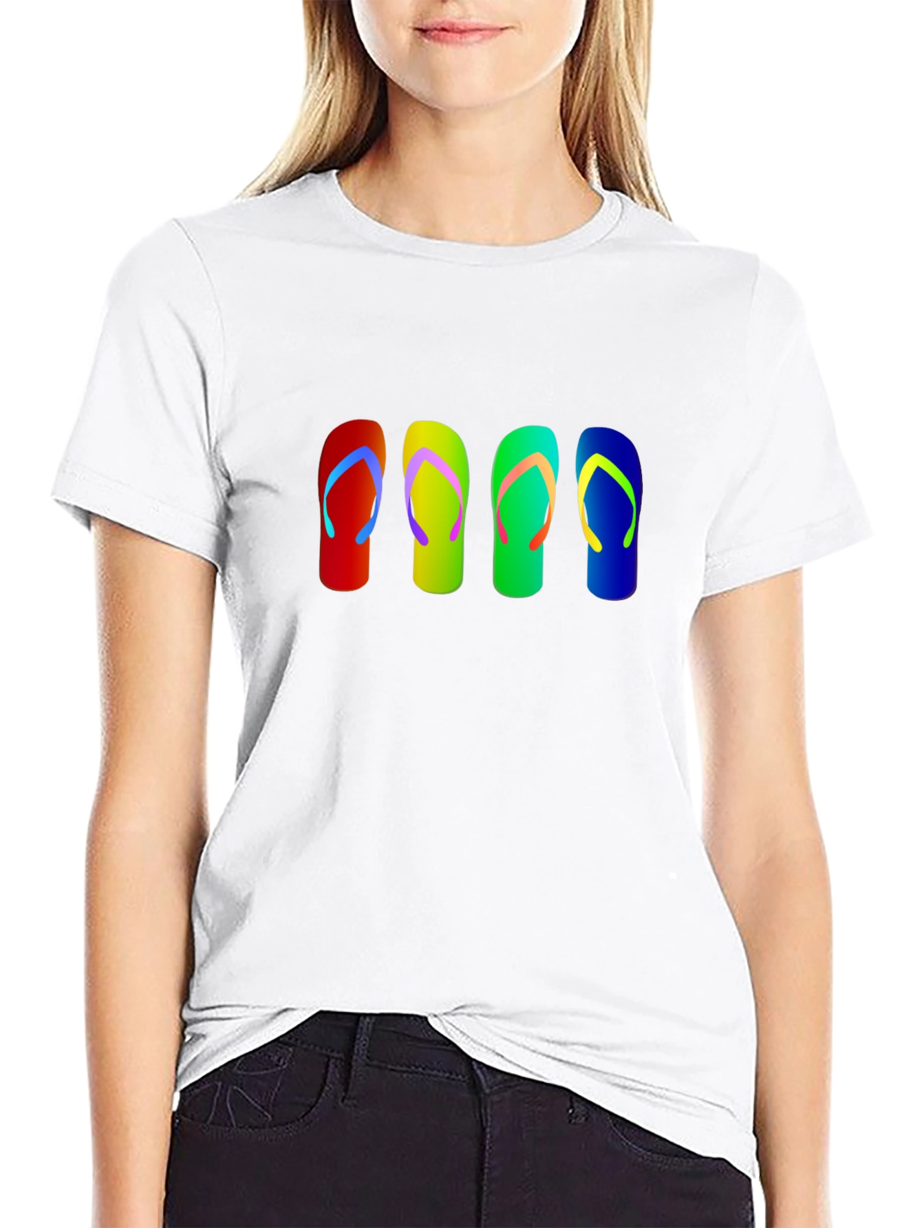 Funky Flip-Flop Graphic Tee - Beach Ready!