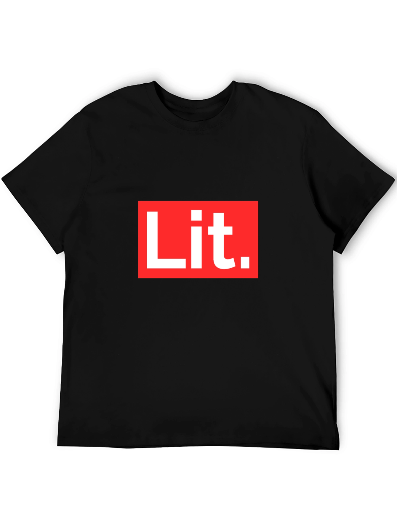 Lit T-Shirt - Bold Red & White Graphic Tee