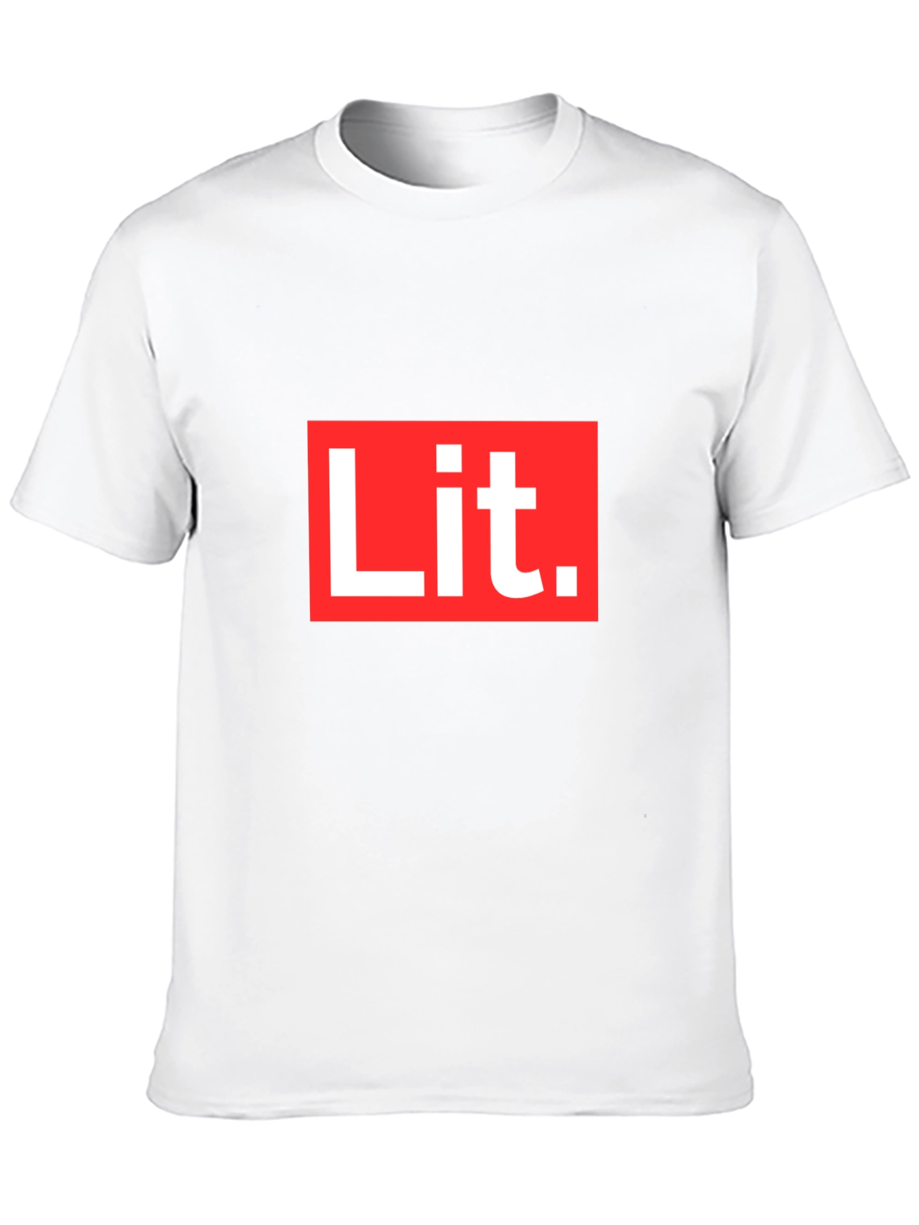 Lit T-Shirt - Bold Red & White Graphic Tee
