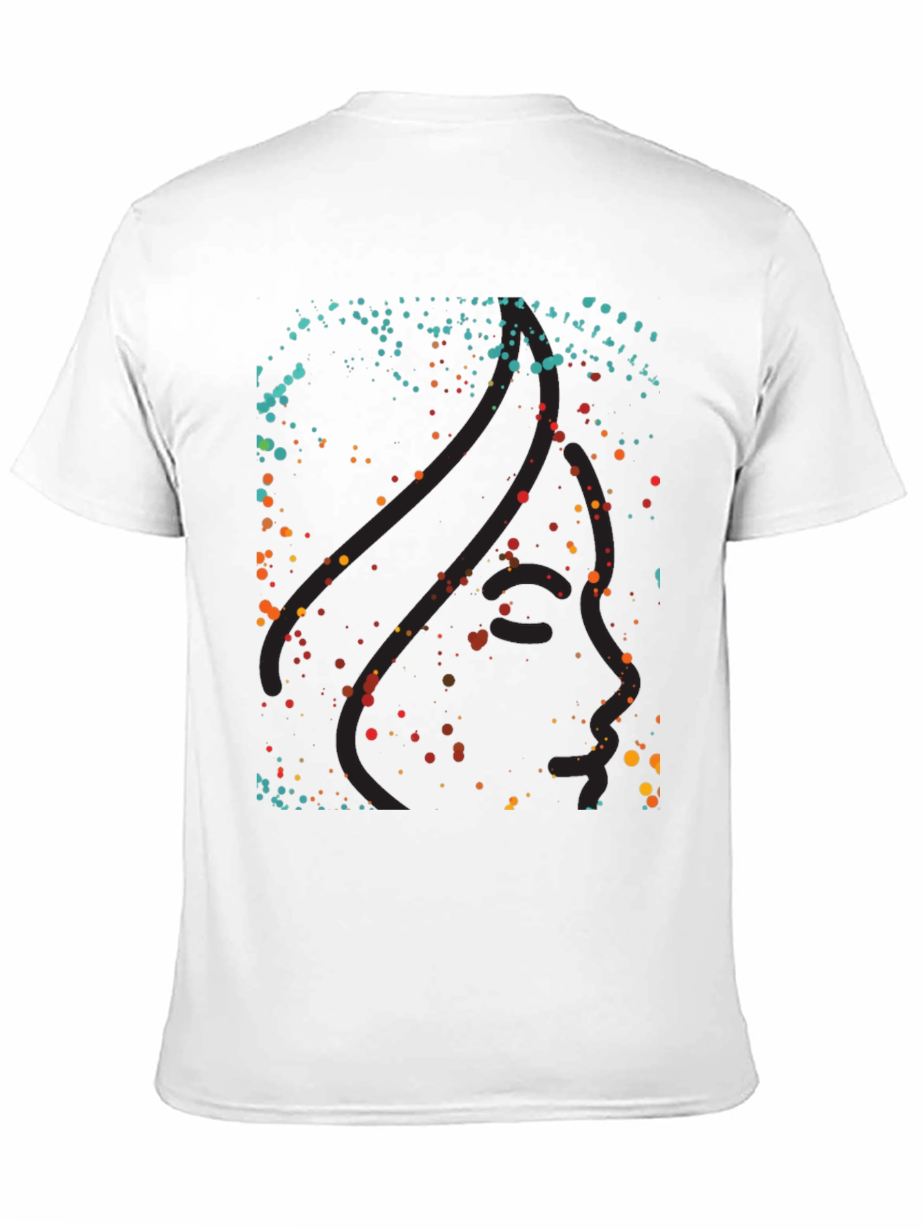 Abstract Dotted Graphic Black T-Shirt