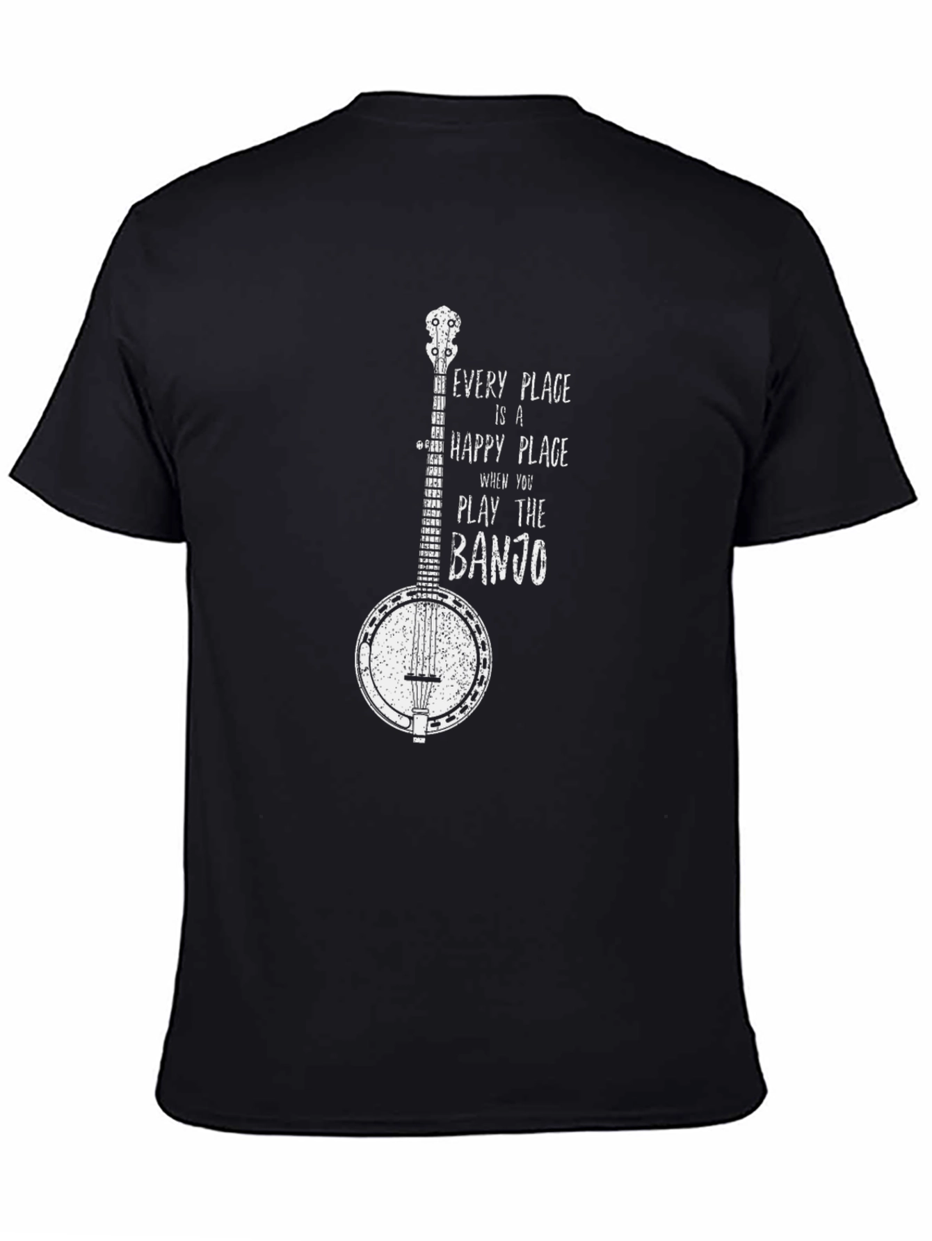 Banjo Graphic T-Shirt - Happy Place Music Tee