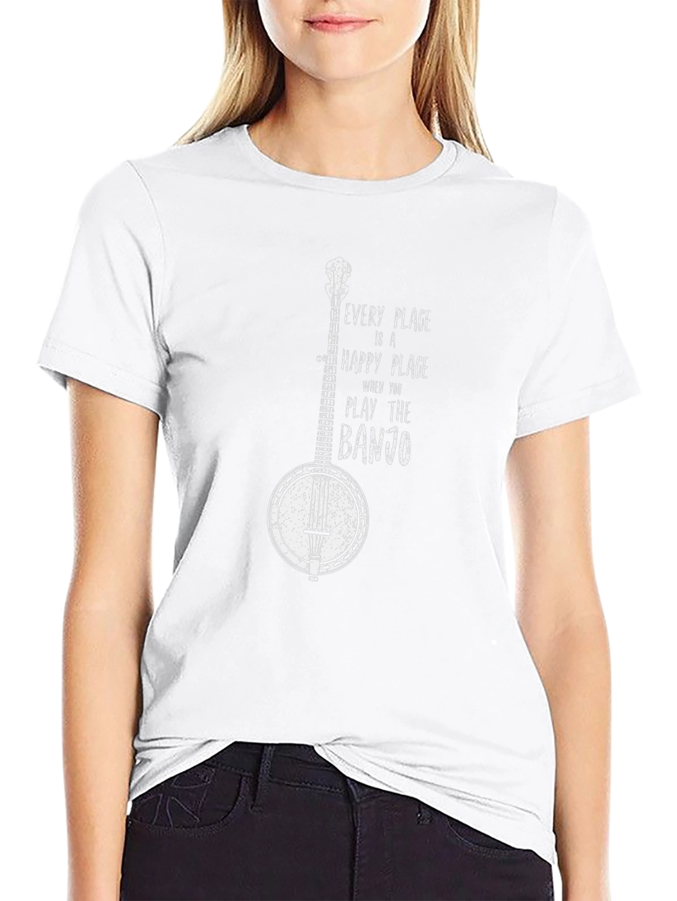 Banjo Graphic T-Shirt - Happy Place Music Tee