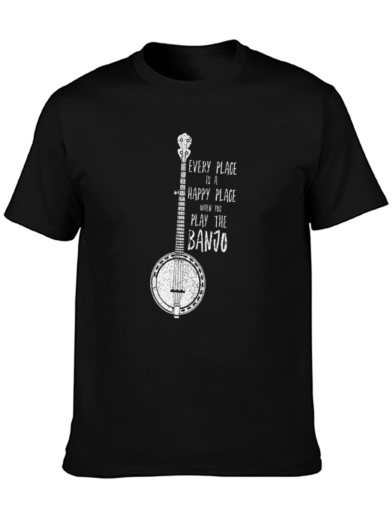 Banjo Graphic T-Shirt - Happy Place Music Tee