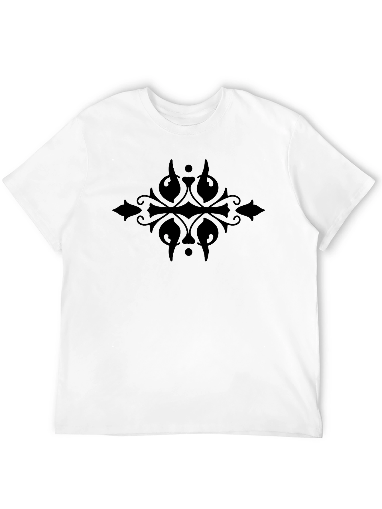 Embroidered Black Graphic Tee - Casual Style