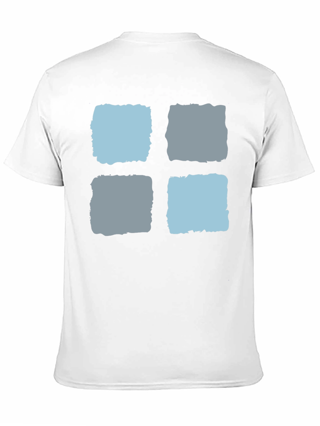 Modern Blocks Graphic Tee - Soft Black Cotton T-Shirt