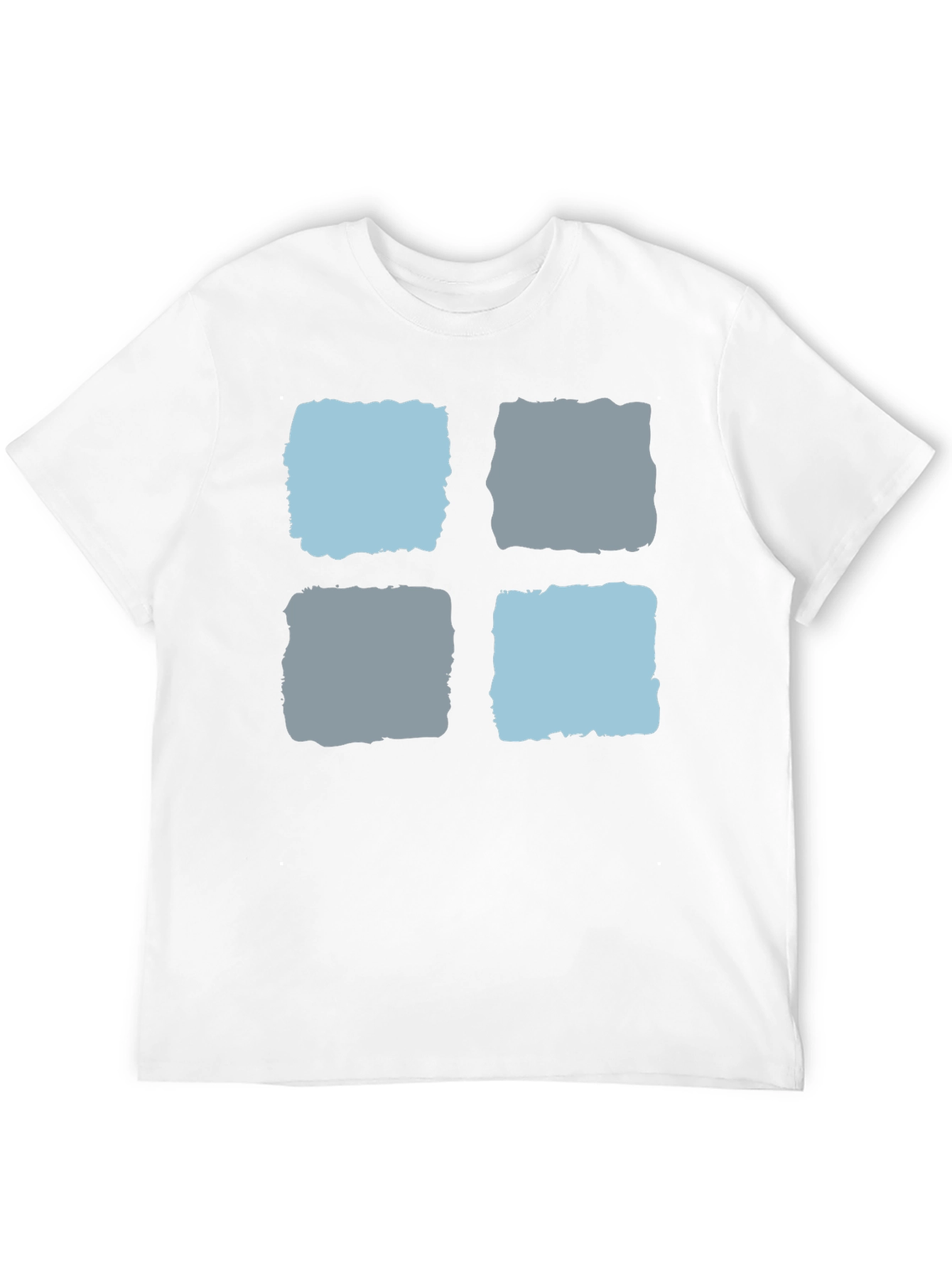 Modern Blocks Graphic Tee - Soft Black Cotton T-Shirt