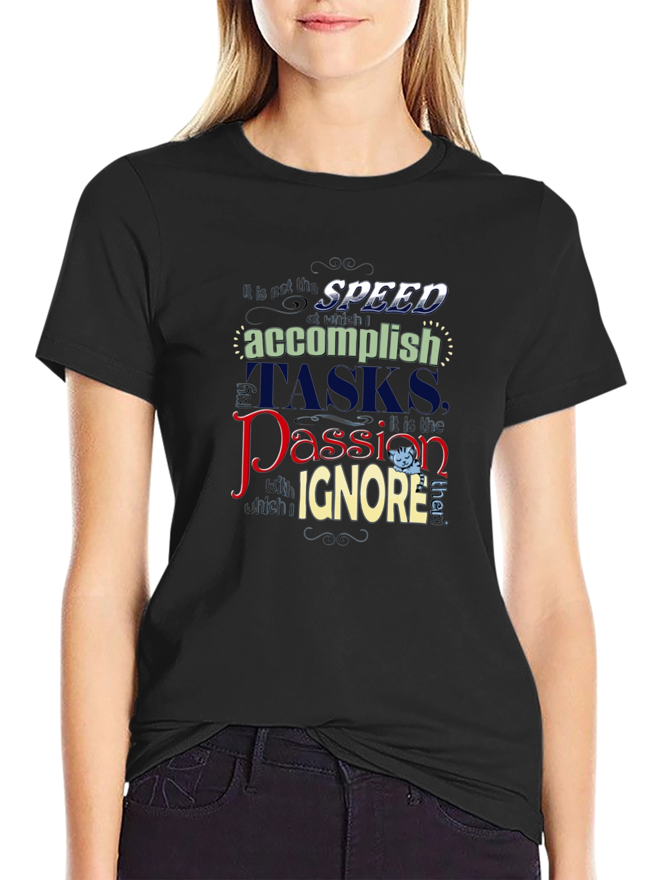 Speed Accomplish Graphic Tee - Black T-Shirt