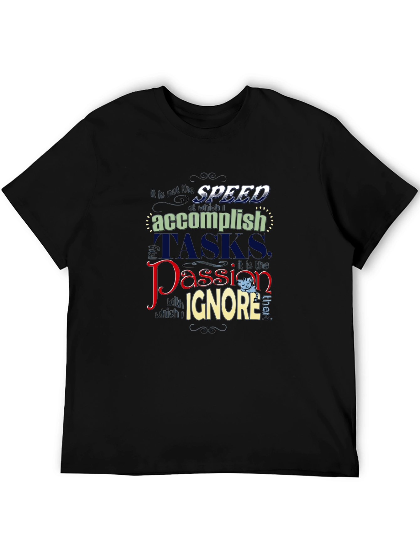 Speed Accomplish Graphic Tee - Black T-Shirt