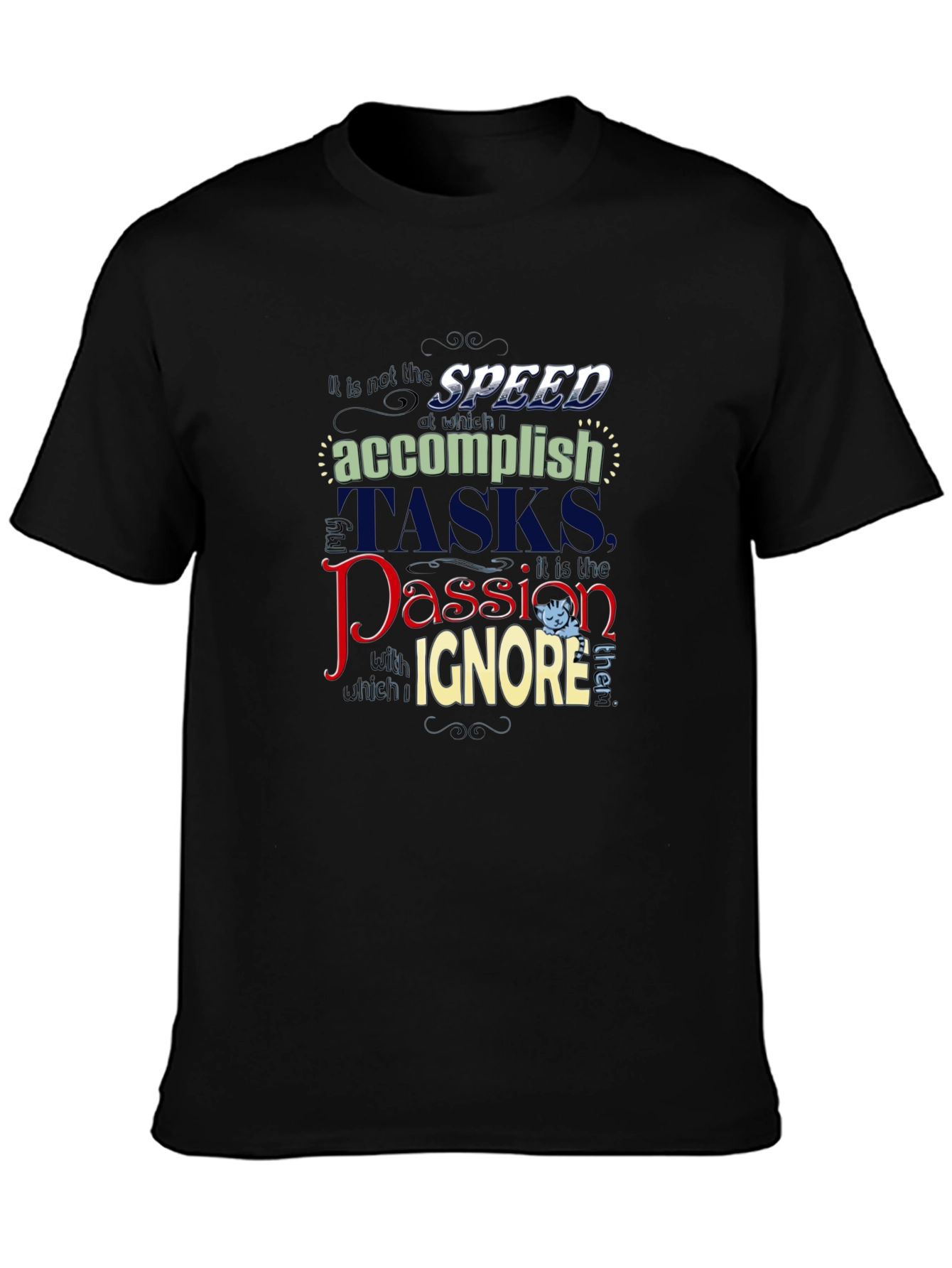 Speed Accomplish Graphic Tee - Black T-Shirt