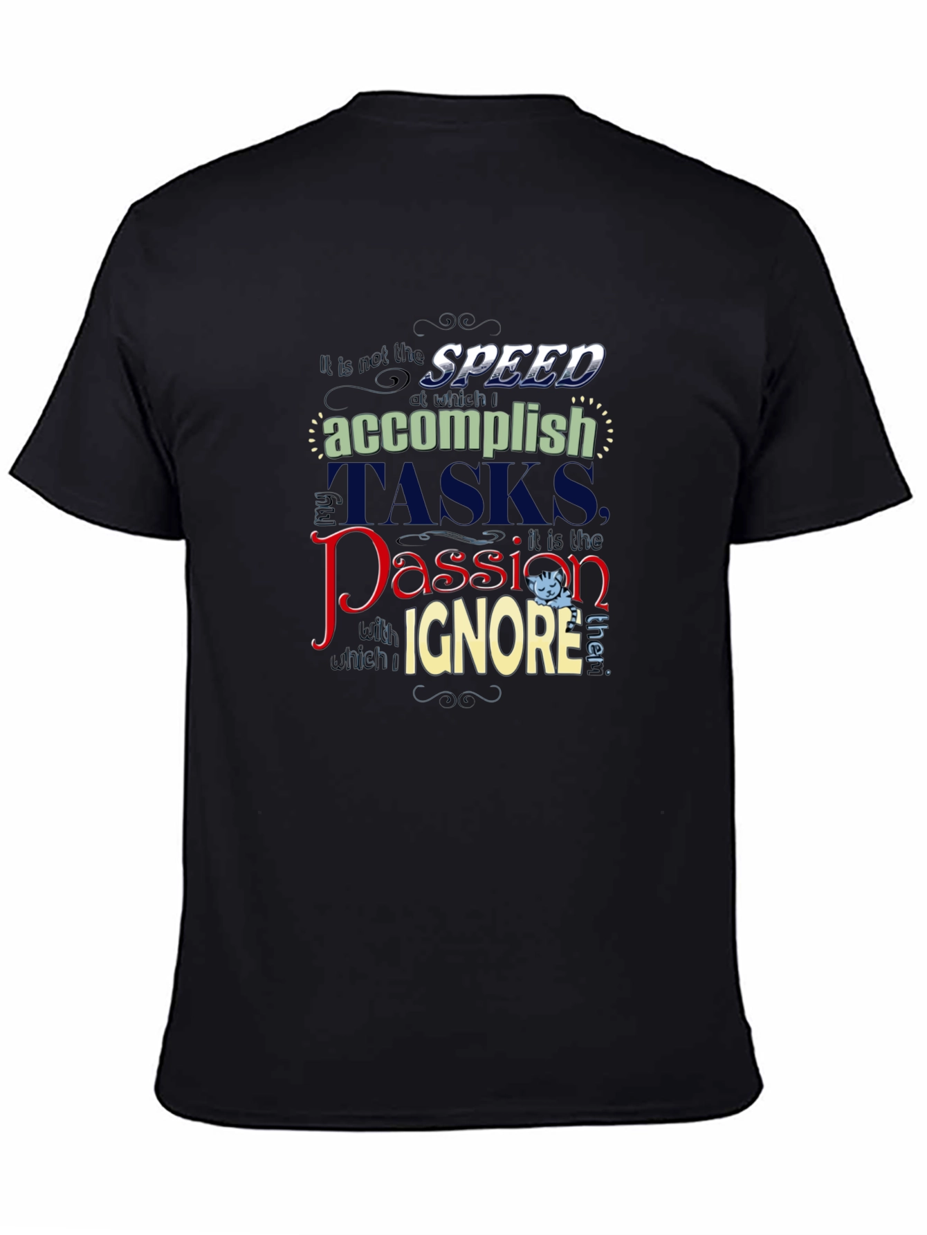 Speed Accomplish Graphic Tee - Black T-Shirt