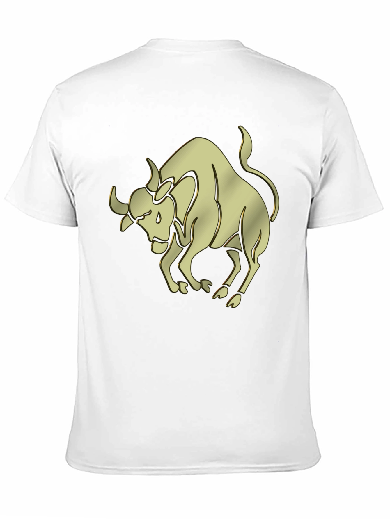 Gold Taurus Graphic Black T-Shirt