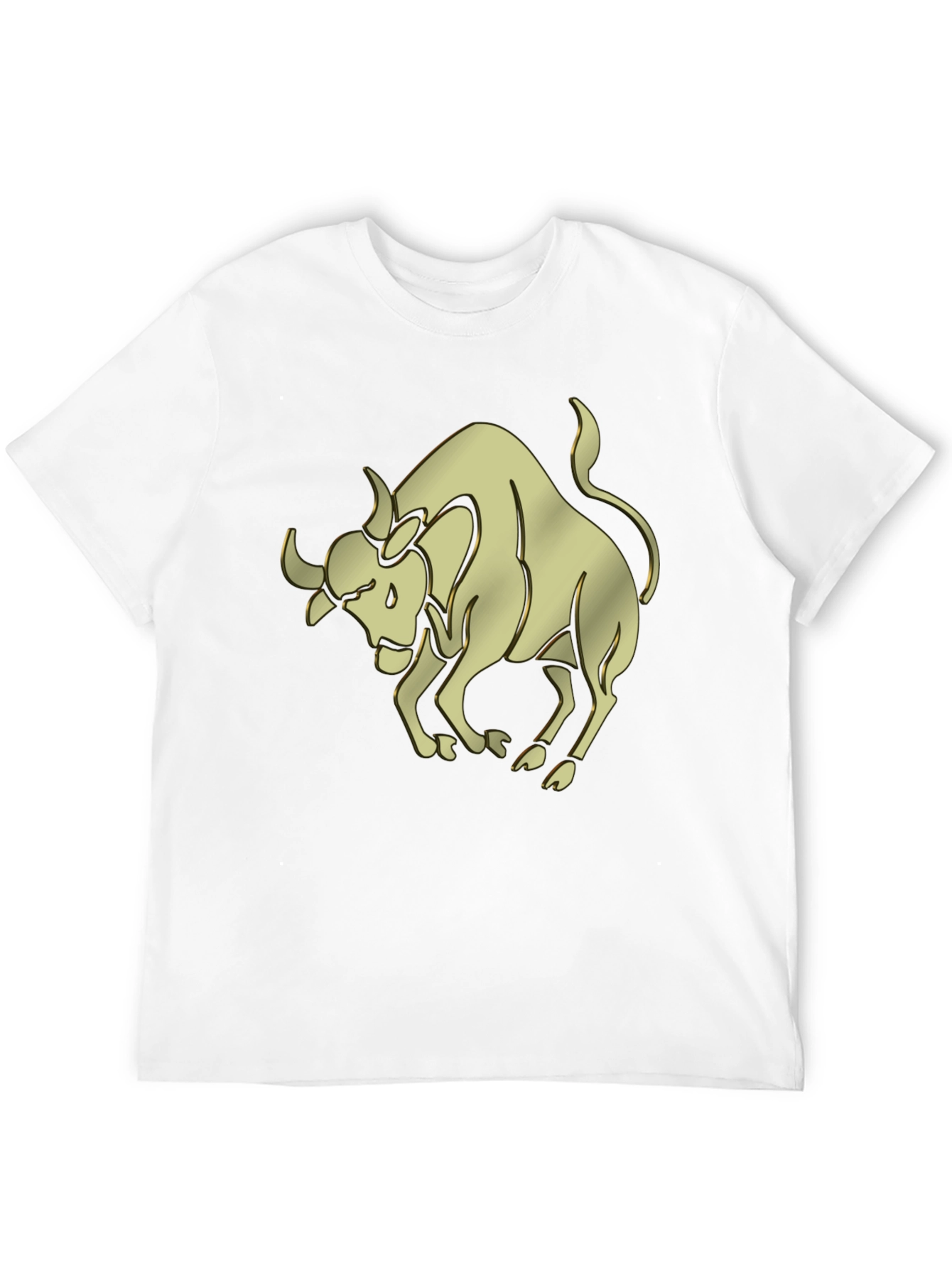 Gold Taurus Graphic Black T-Shirt