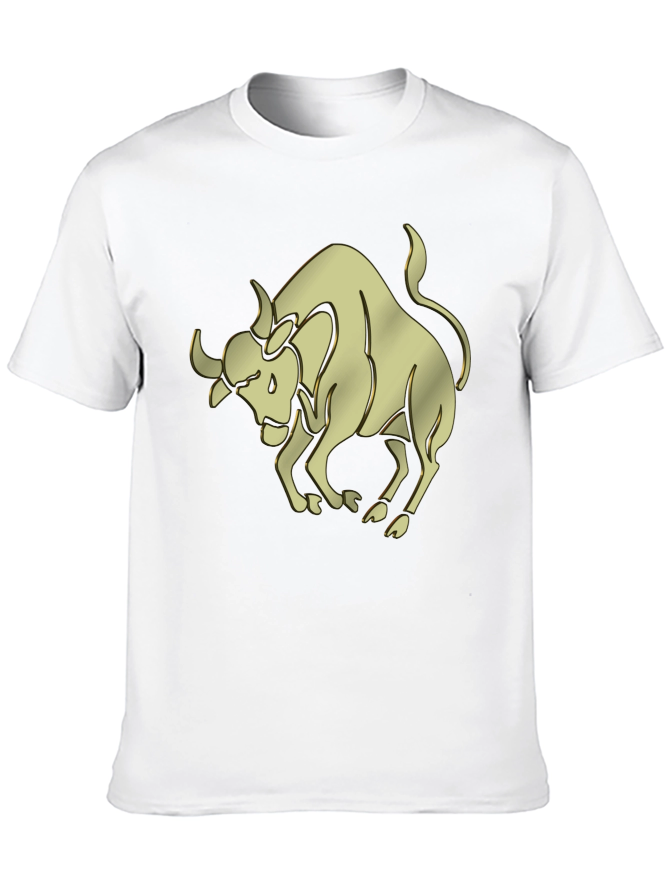 Gold Taurus Graphic Black T-Shirt
