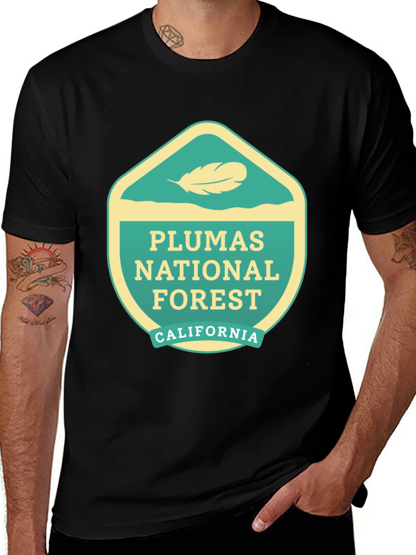 Plumas National Forest Graphic Tee - Black