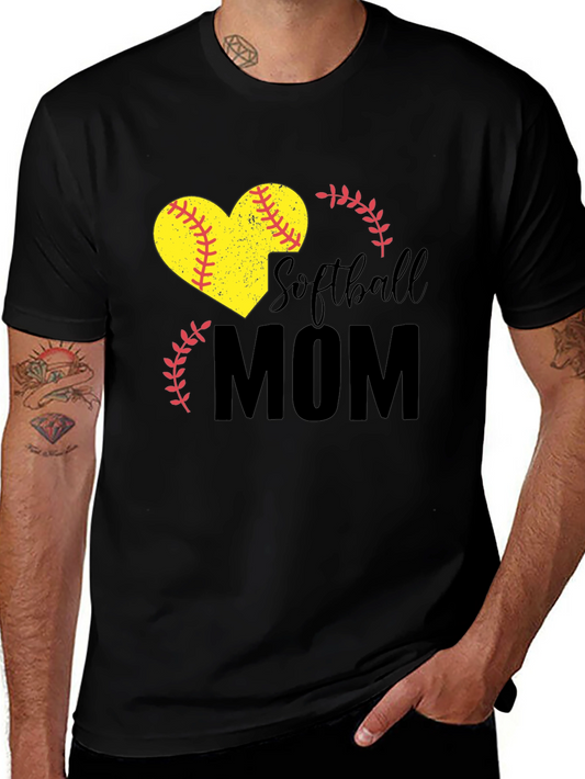 Softball Mom Heart Graphic Tee