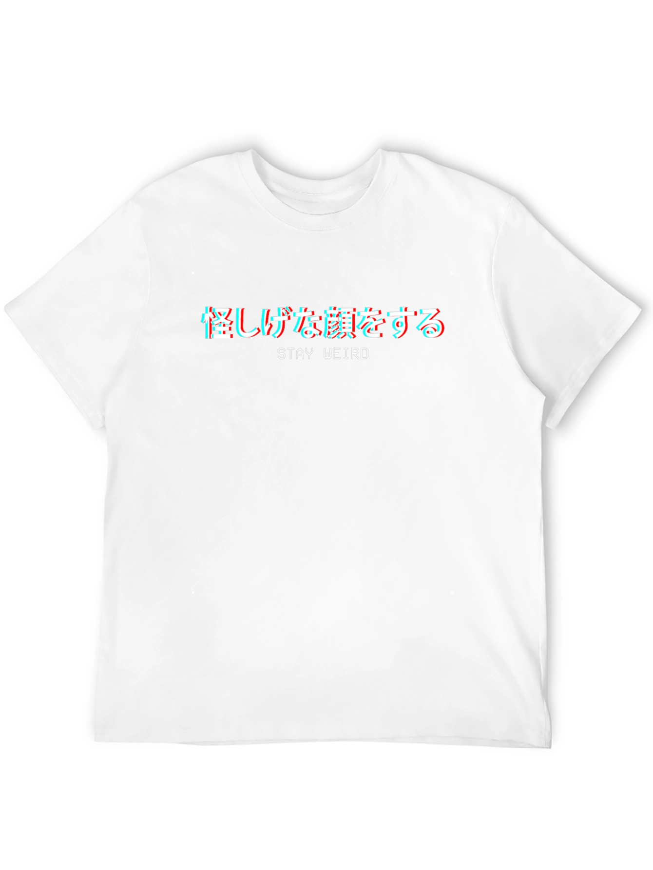 Stay Weird Graphic Tee - Black Crew Neck