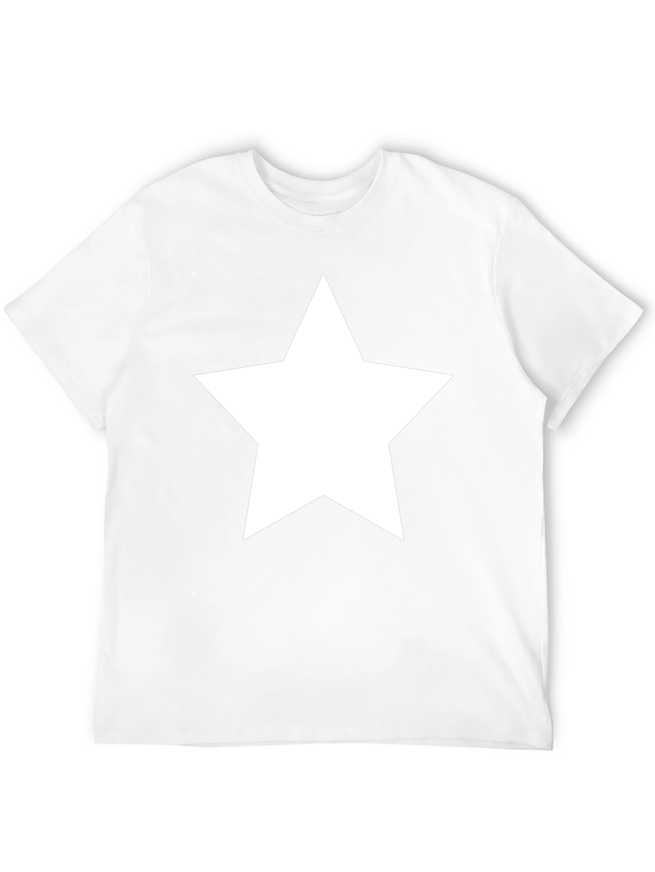 Bold Star Graphic Tee - Classic Black Cotton T-Shirt