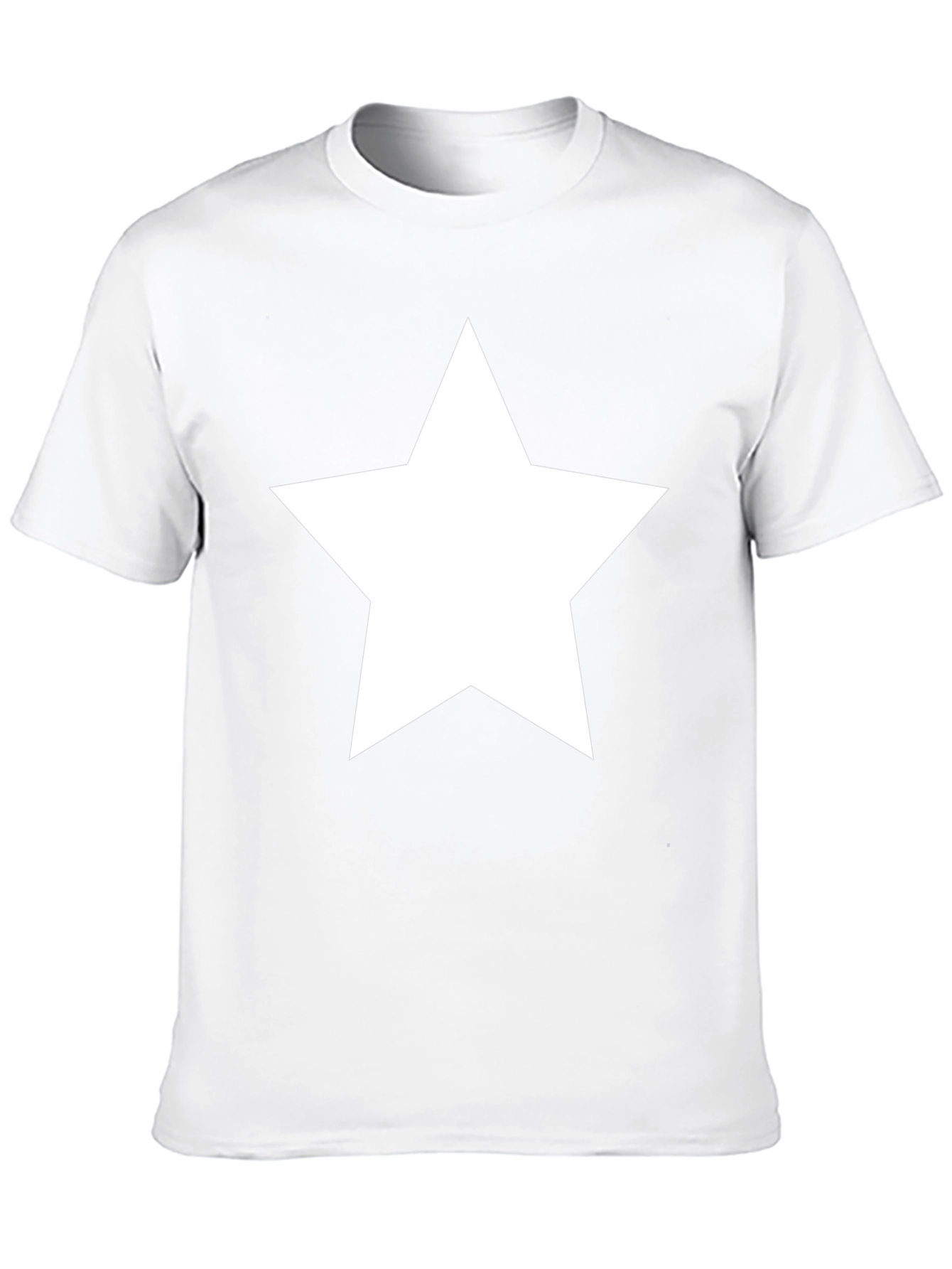 Bold Star Graphic Tee - Classic Black Cotton T-Shirt